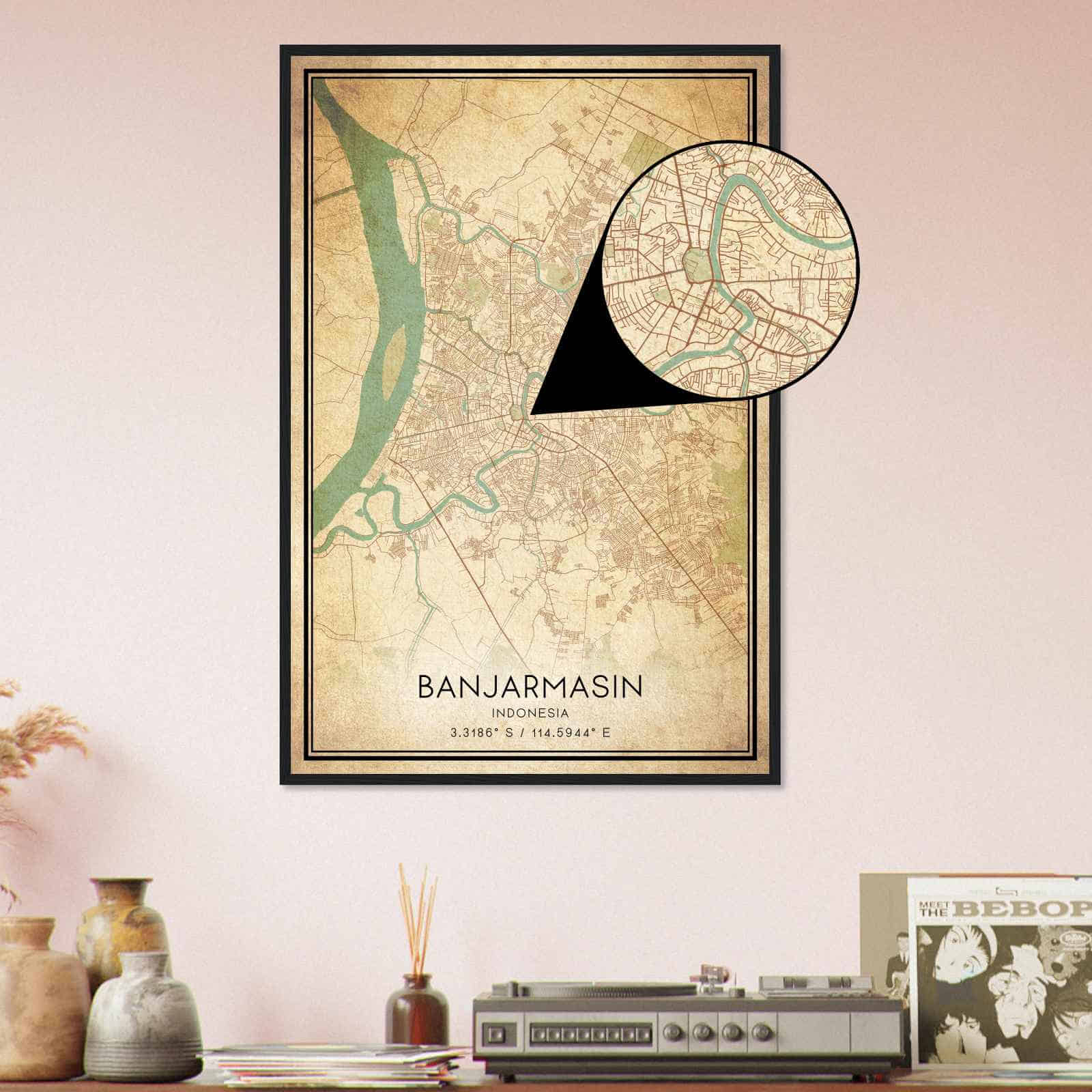 Deerfield Kansas Map Poster, Modern Home Decor Wall Art Print (Copy)