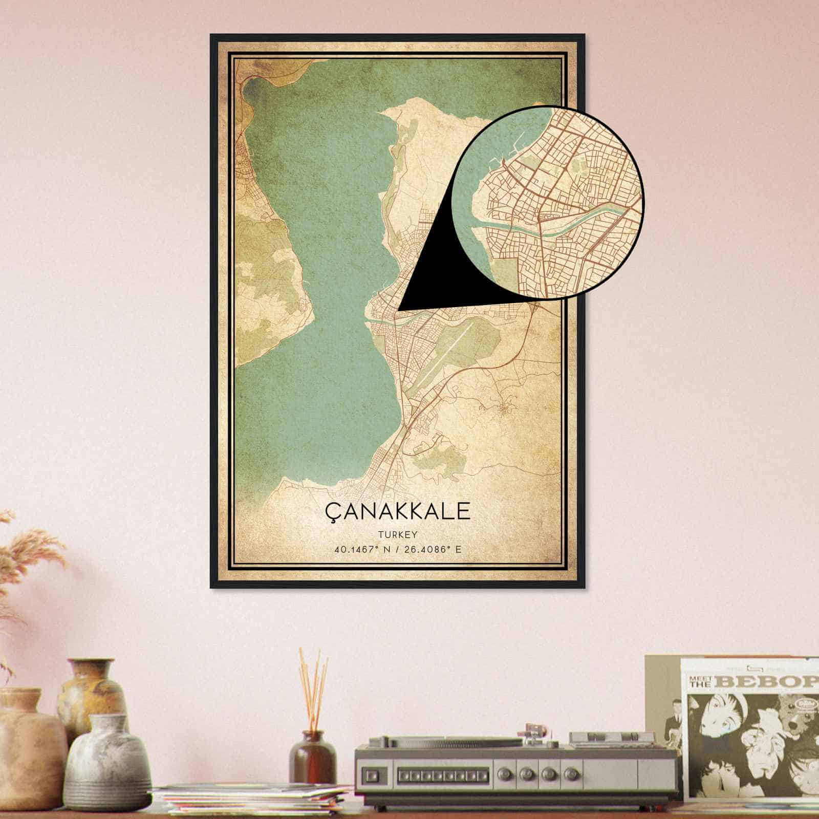 Deerfield Kansas Map Poster, Modern Home Decor Wall Art Print (Copy)