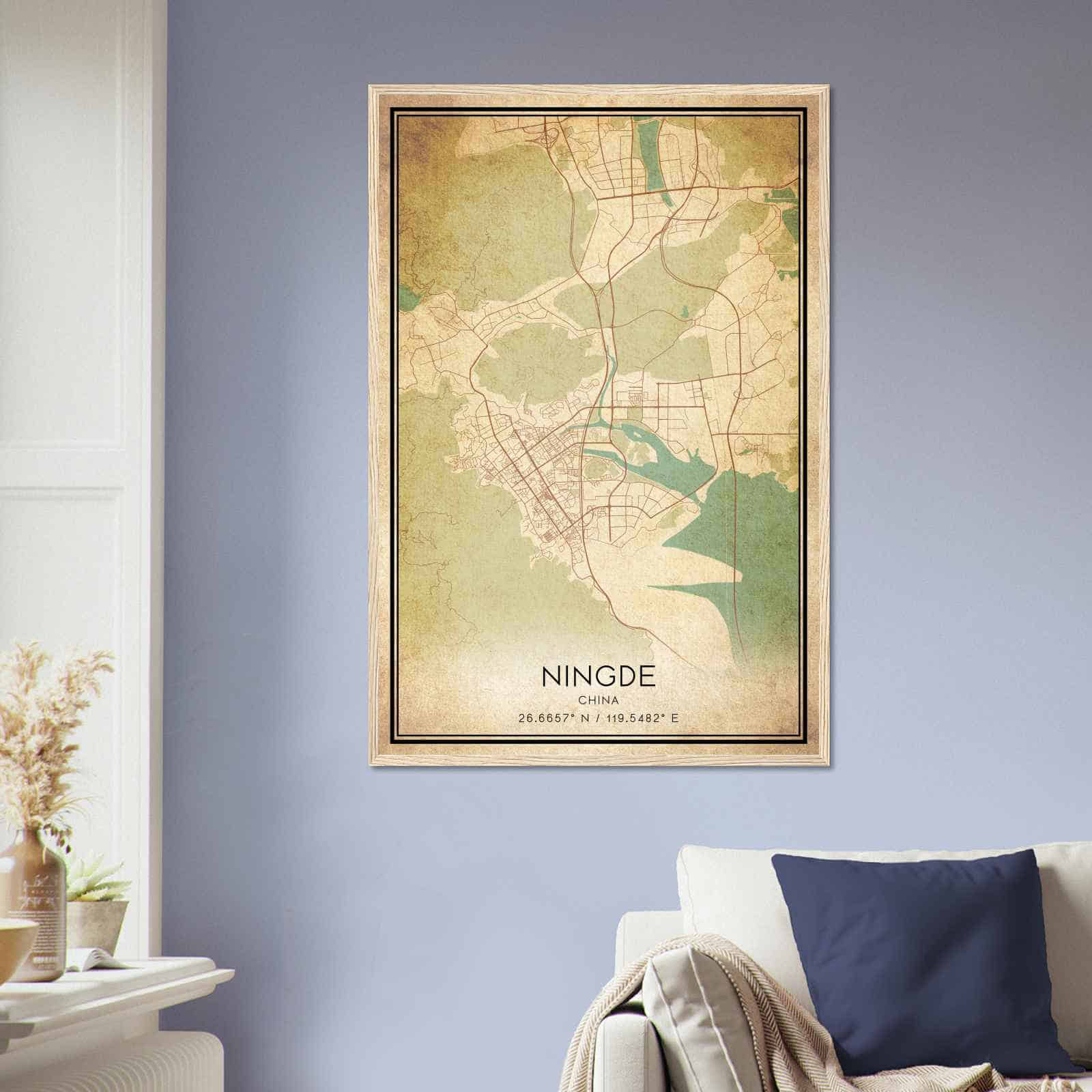 Deerfield Kansas Map Poster, Modern Home Decor Wall Art Print (Copy)