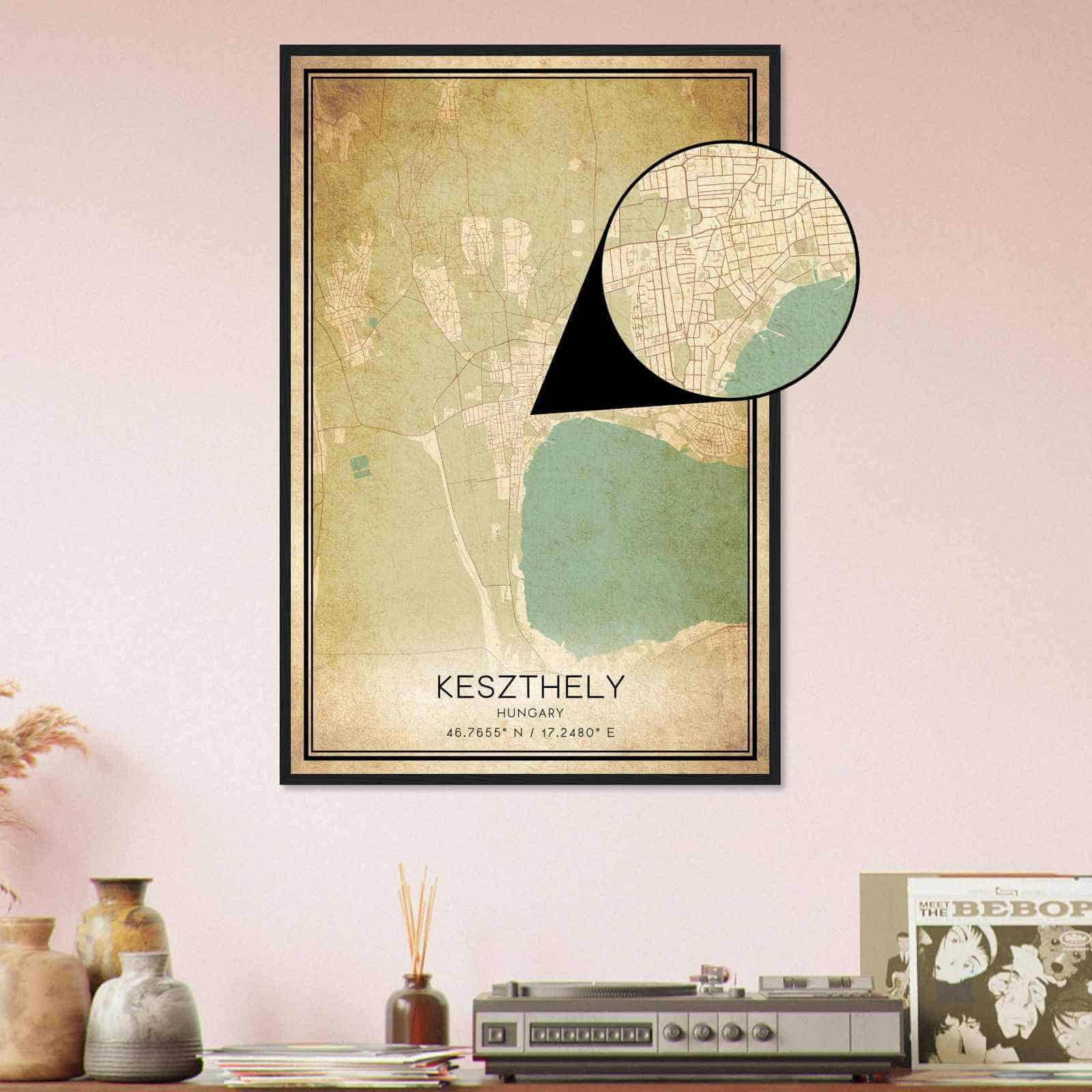 Deerfield Kansas Map Poster, Modern Home Decor Wall Art Print (Copy)