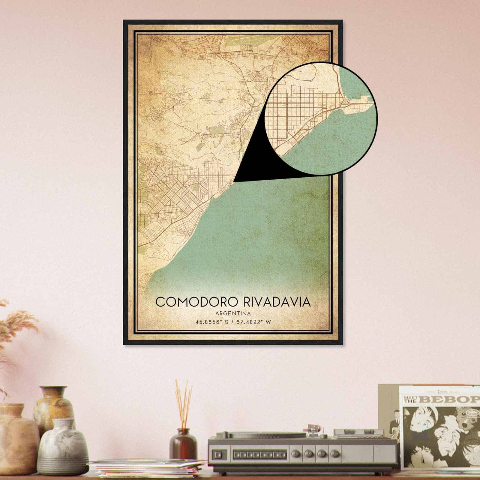 Deerfield Kansas Map Poster, Modern Home Decor Wall Art Print (Copy)