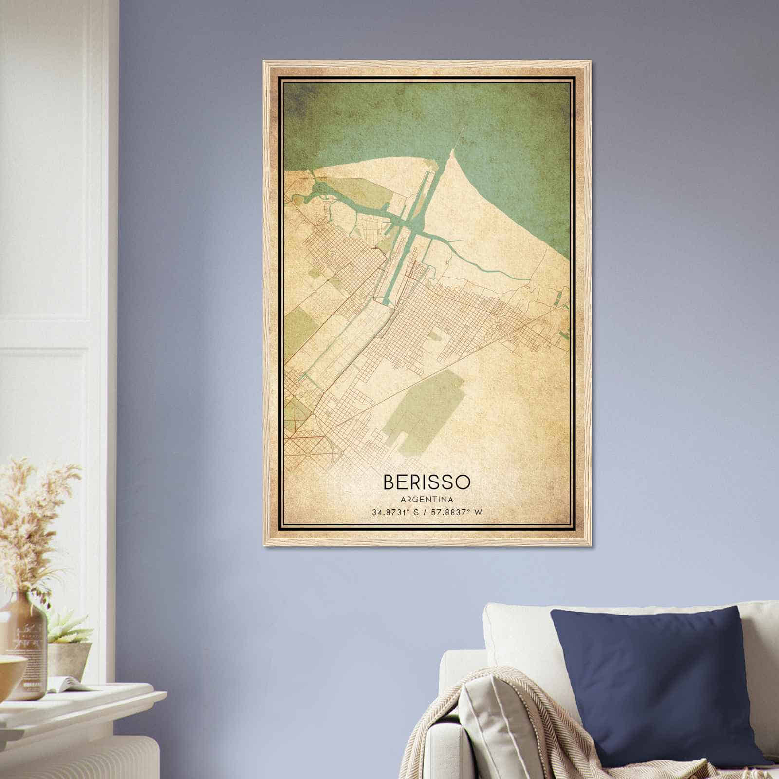 Deerfield Kansas Map Poster, Modern Home Decor Wall Art Print (Copy)