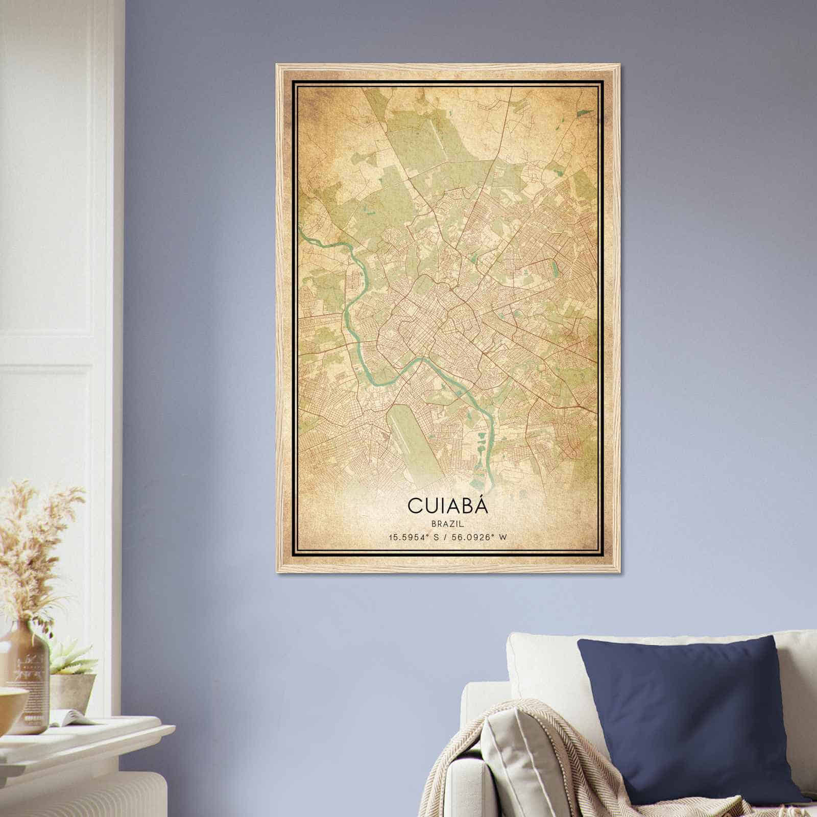 Deerfield Kansas Map Poster, Modern Home Decor Wall Art Print (Copy)