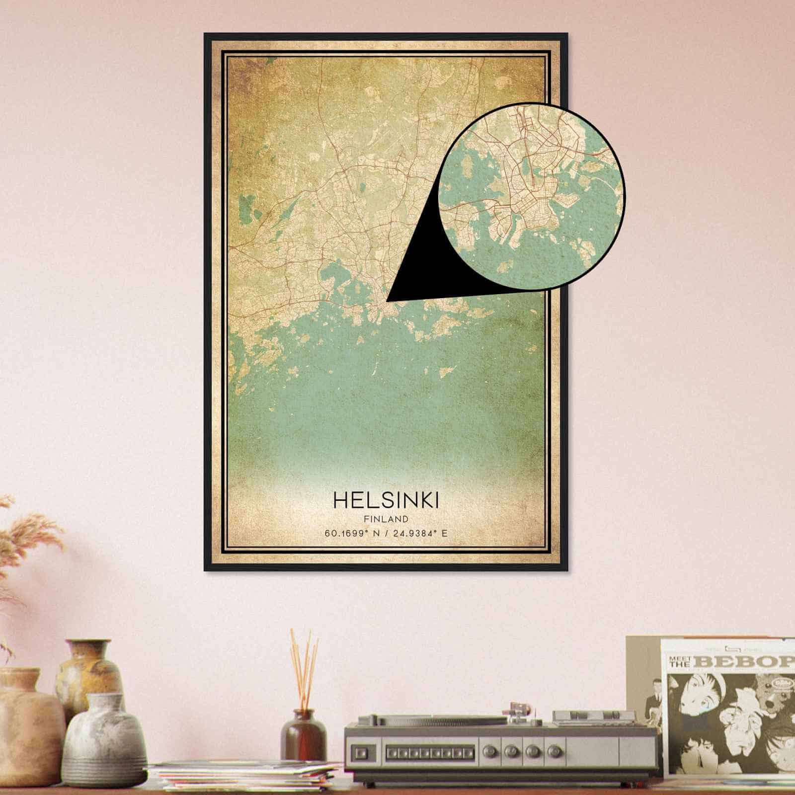 Deerfield Kansas Map Poster, Modern Home Decor Wall Art Print (Copy)