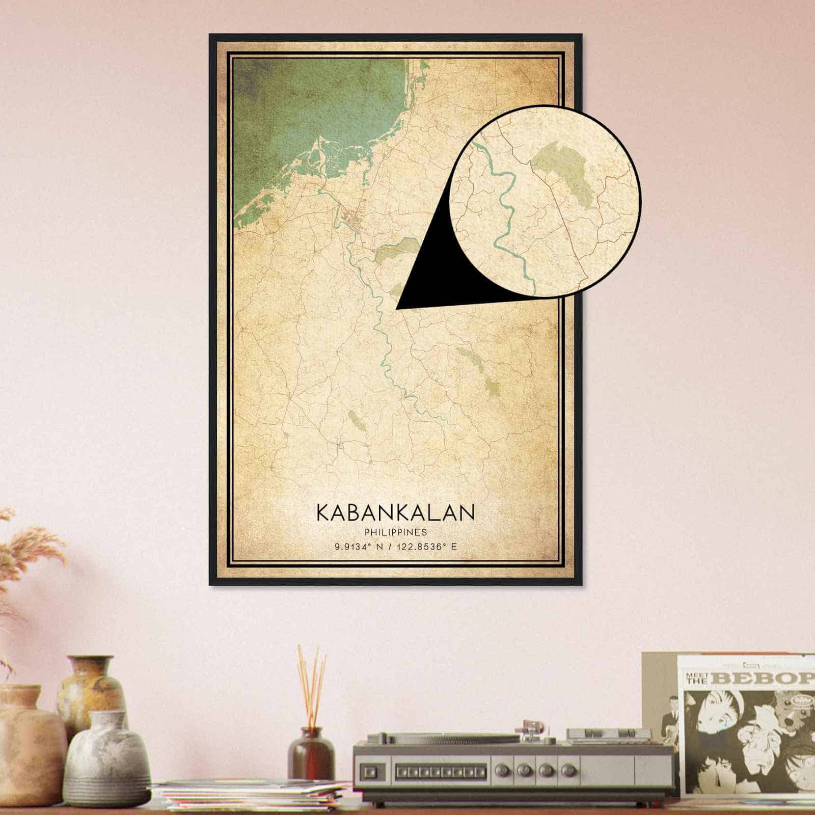 Deerfield Kansas Map Poster, Modern Home Decor Wall Art Print (Copy)