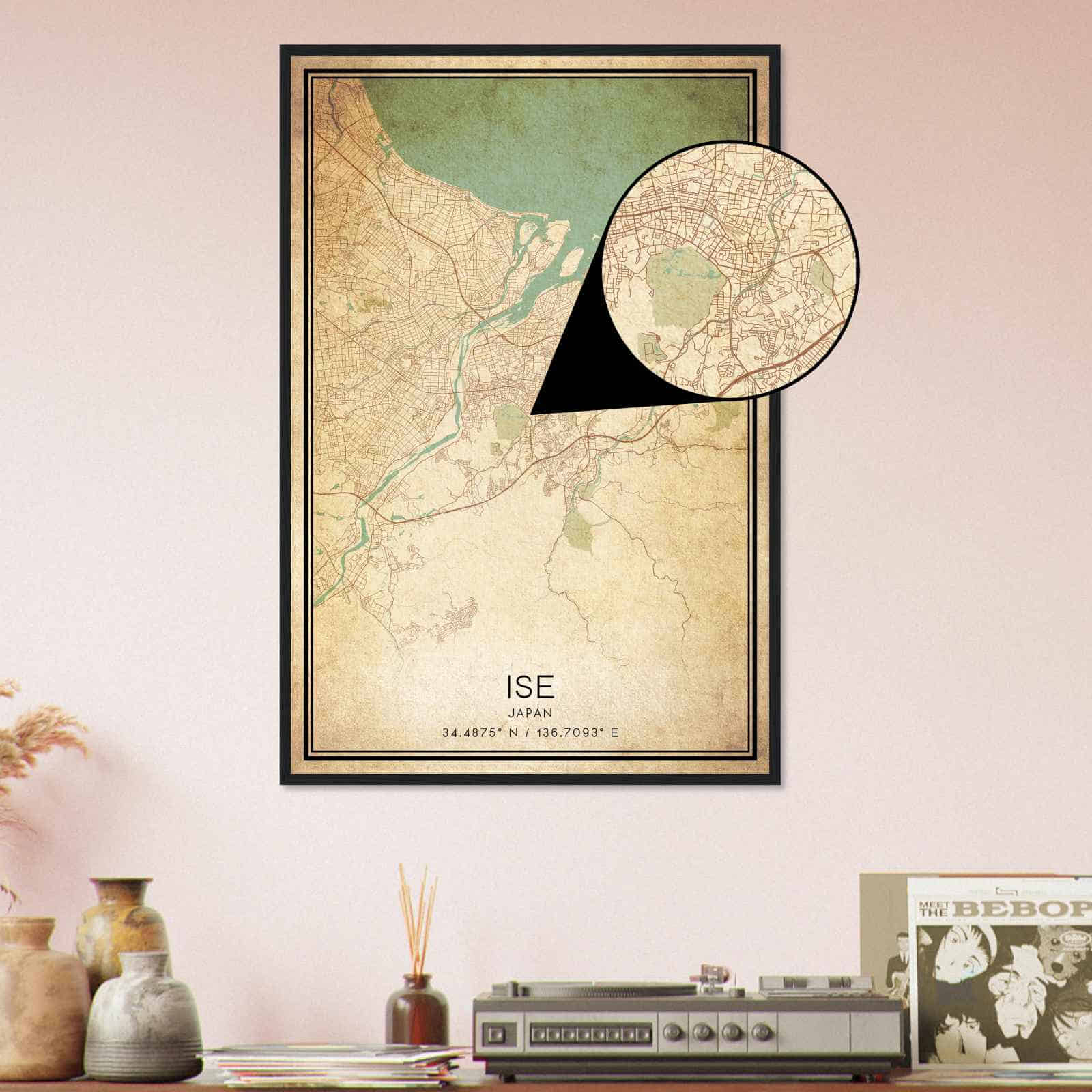 Deerfield Kansas Map Poster, Modern Home Decor Wall Art Print (Copy)