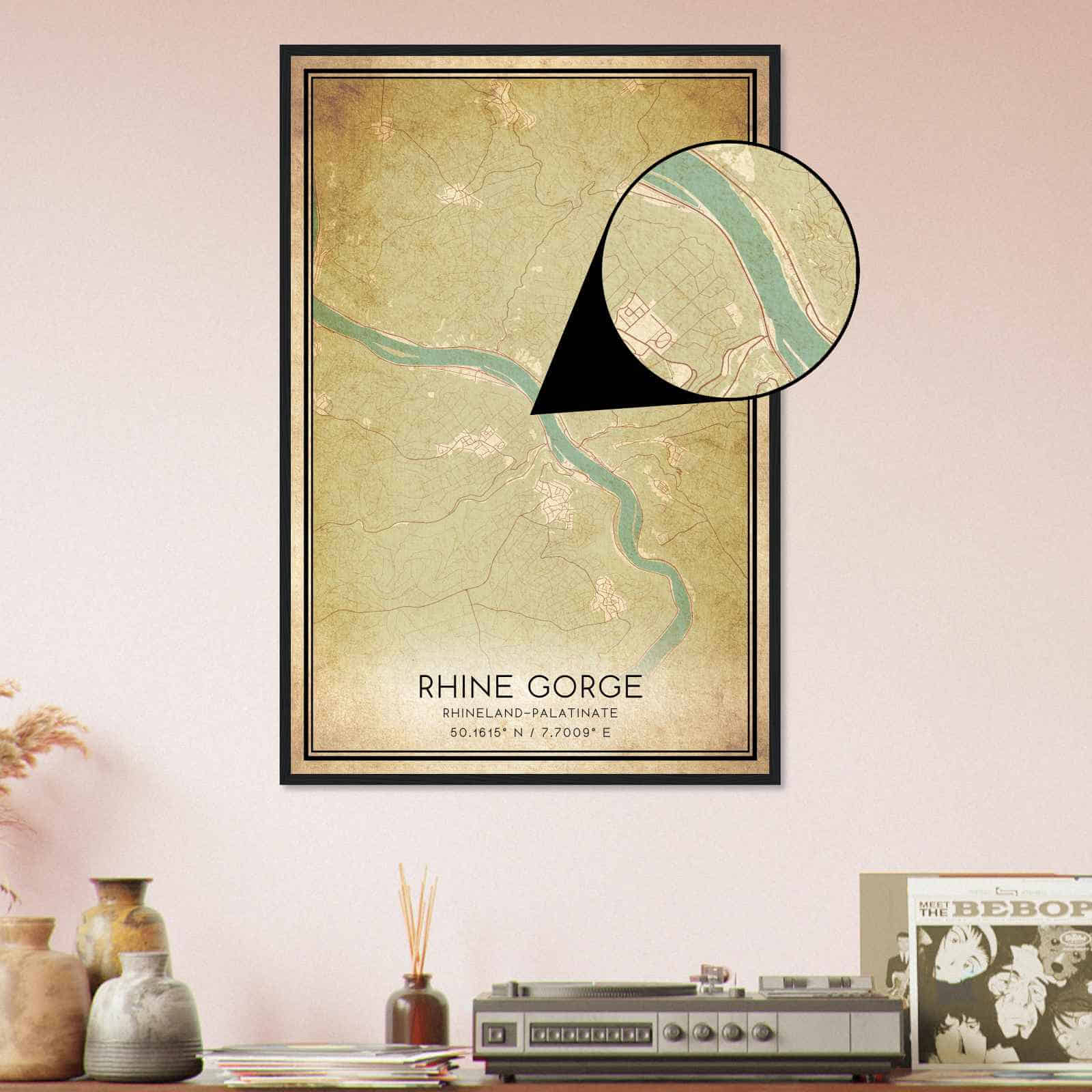 Deerfield Kansas Map Poster, Modern Home Decor Wall Art Print (Copy)