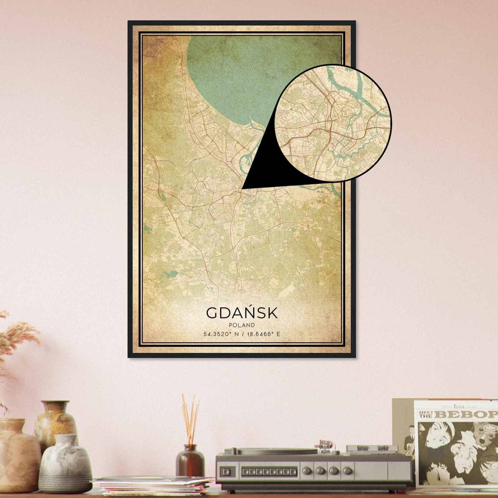 Deerfield Kansas Map Poster, Modern Home Decor Wall Art Print (Copy)
