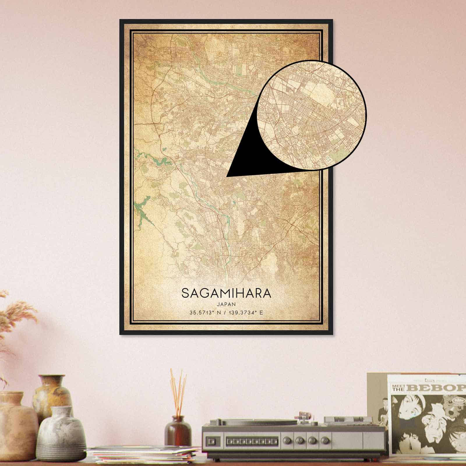 Deerfield Kansas Map Poster, Modern Home Decor Wall Art Print (Copy)