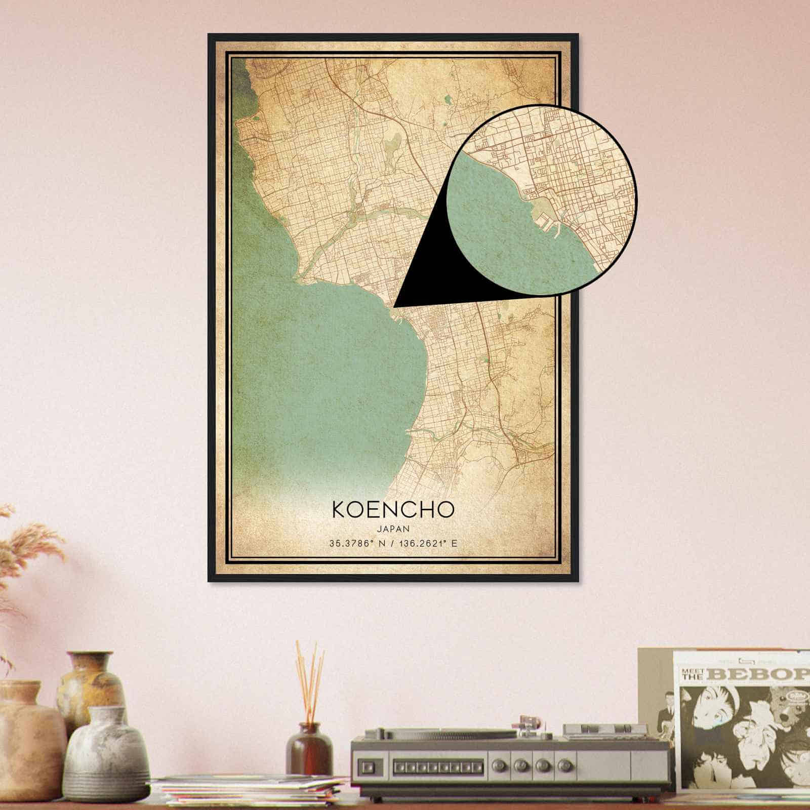 Deerfield Kansas Map Poster, Modern Home Decor Wall Art Print (Copy)