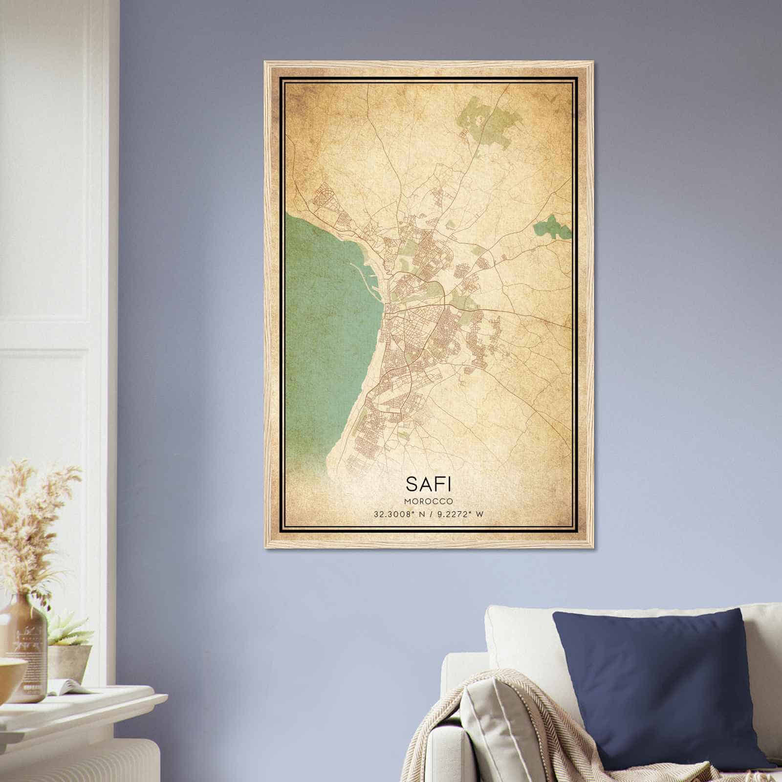 Deerfield Kansas Map Poster, Modern Home Decor Wall Art Print (Copy)