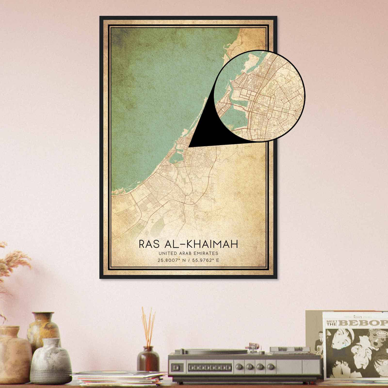 Deerfield Kansas Map Poster, Modern Home Decor Wall Art Print (Copy)