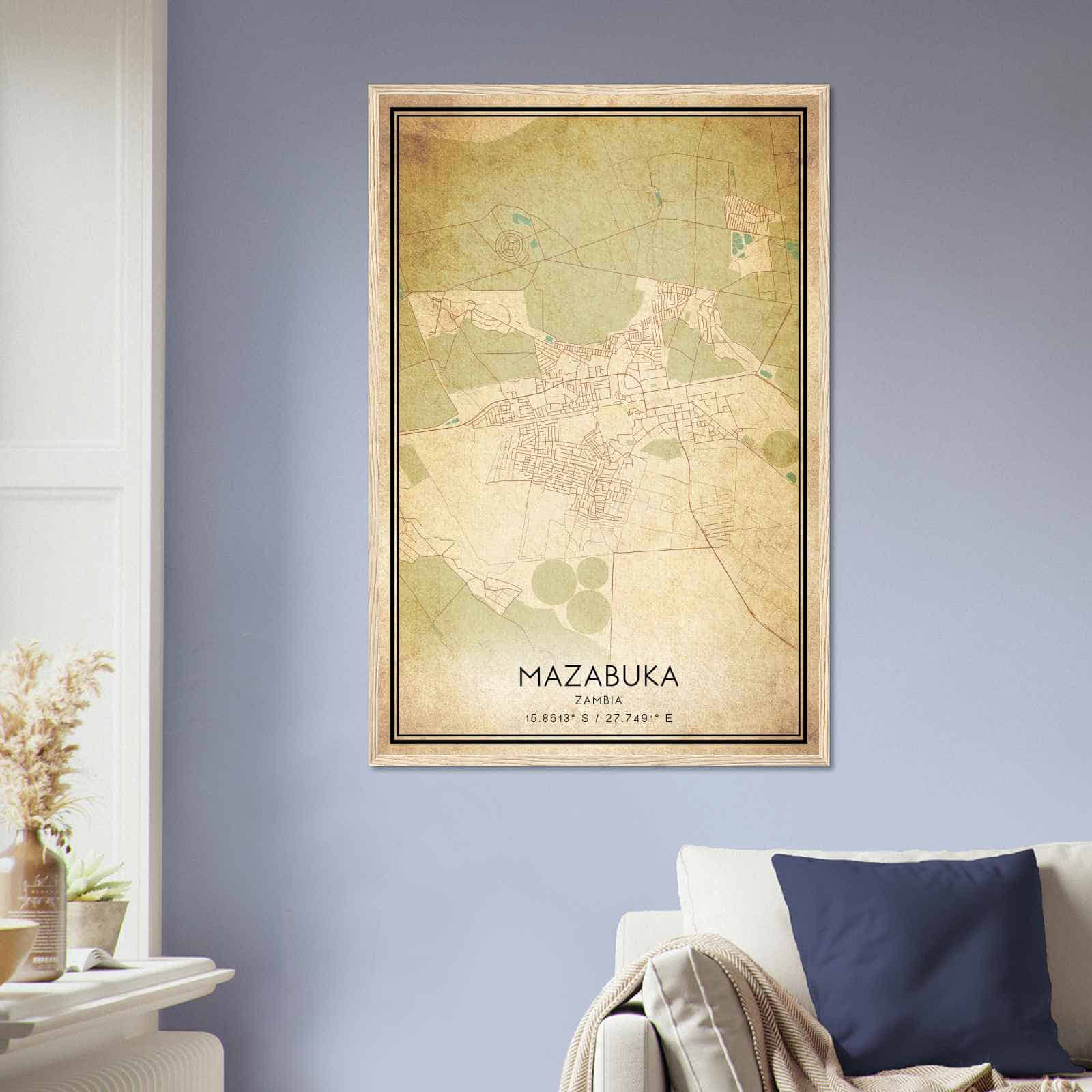 Deerfield Kansas Map Poster, Modern Home Decor Wall Art Print (Copy)