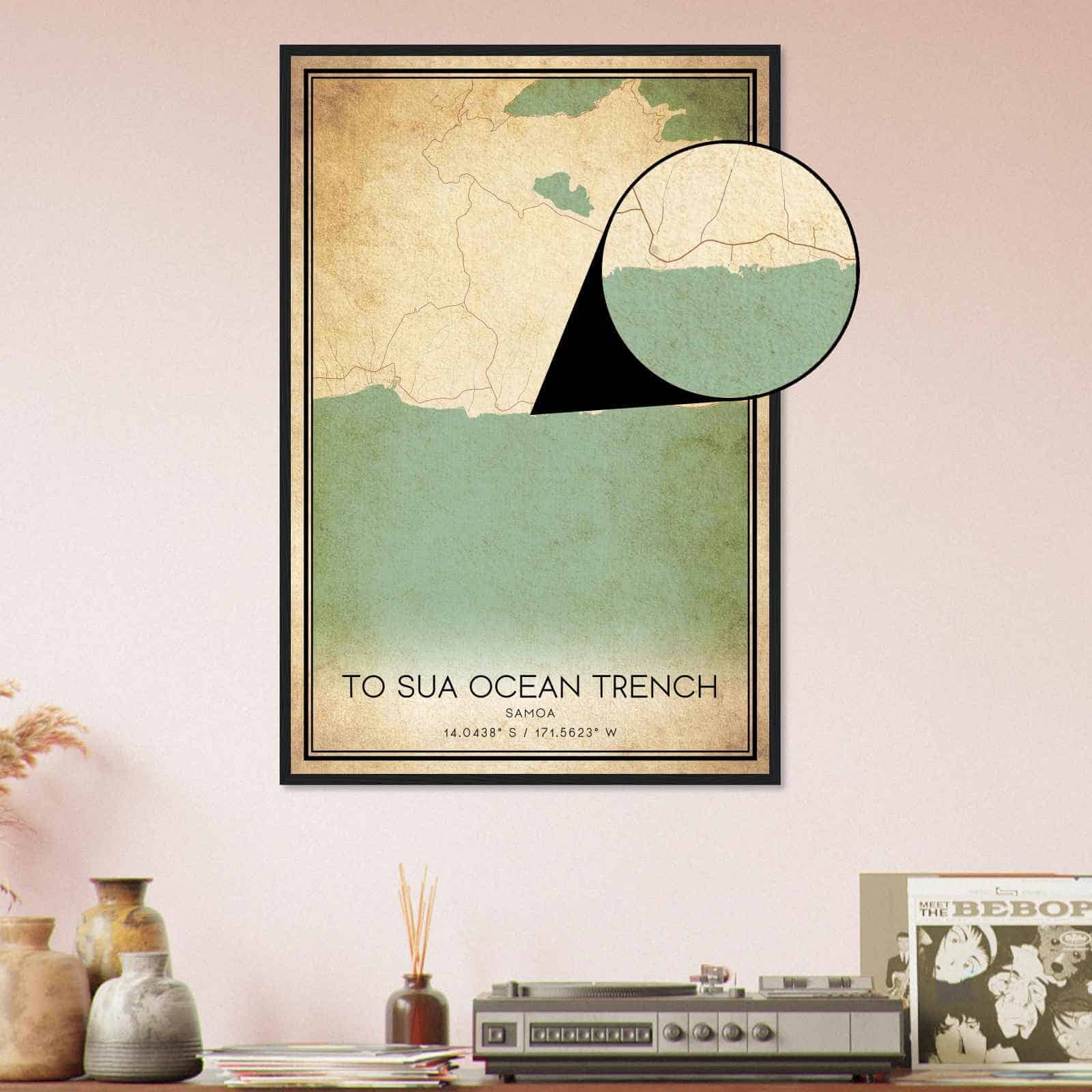 Deerfield Kansas Map Poster, Modern Home Decor Wall Art Print (Copy)