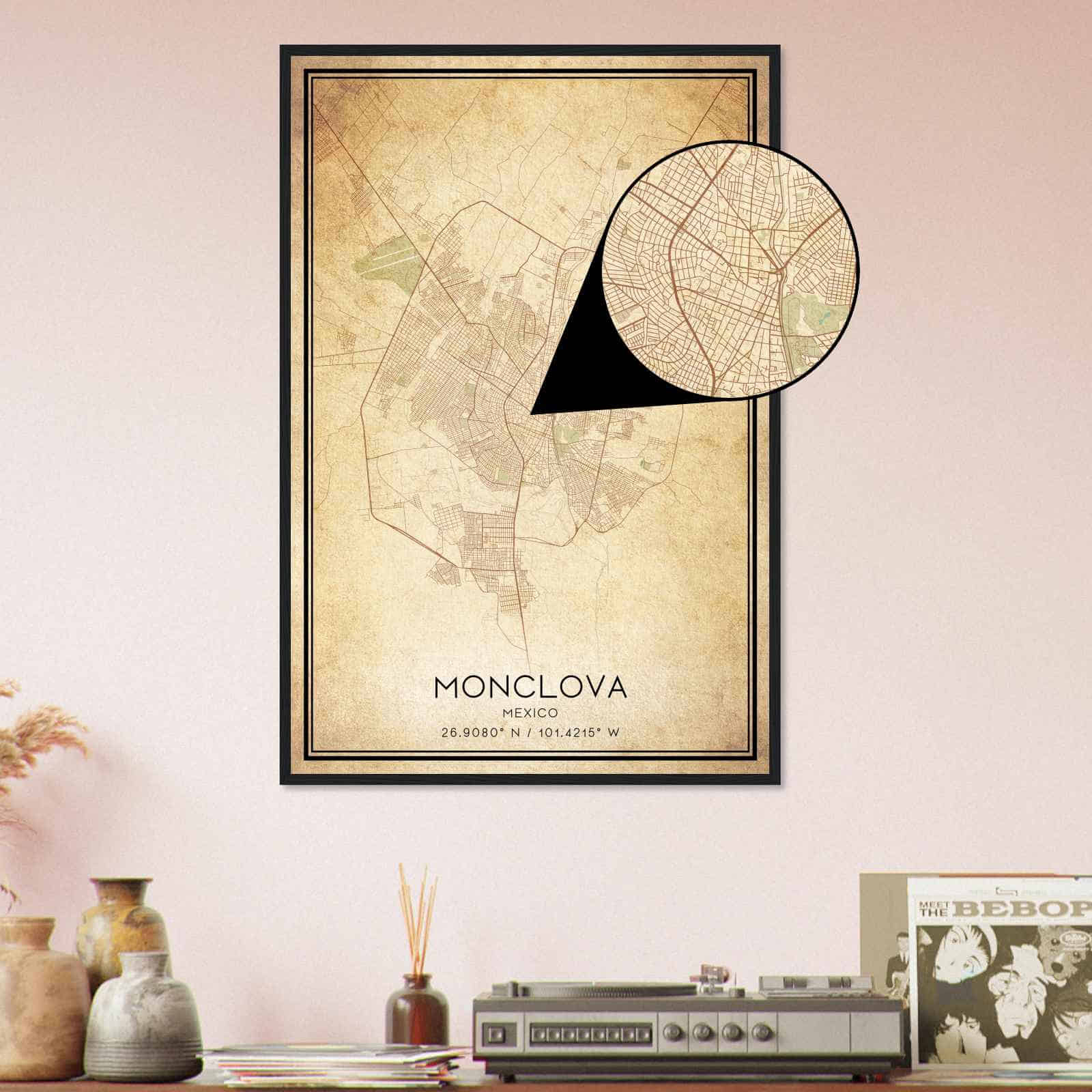 Deerfield Kansas Map Poster, Modern Home Decor Wall Art Print (Copy)