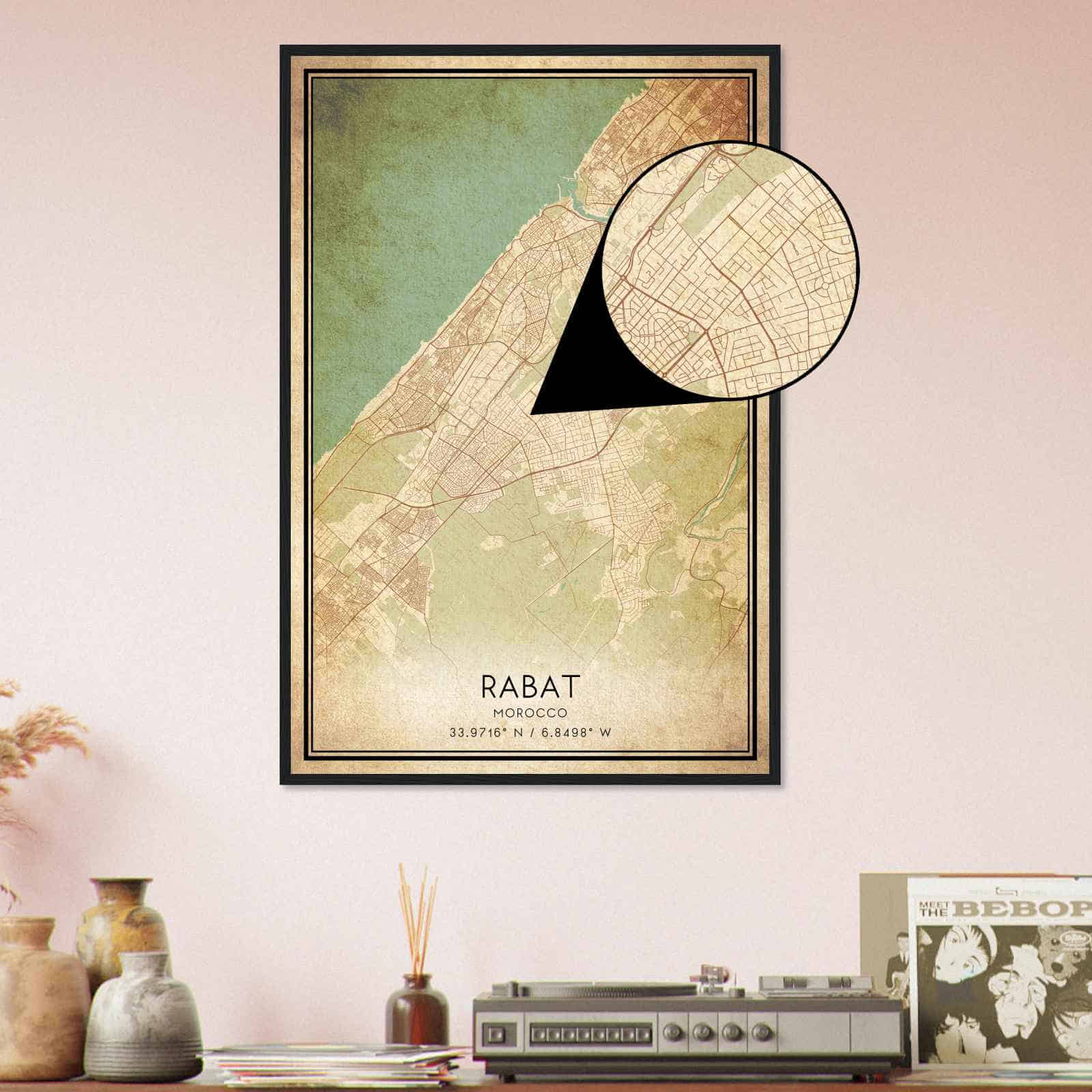 Deerfield Kansas Map Poster, Modern Home Decor Wall Art Print (Copy)