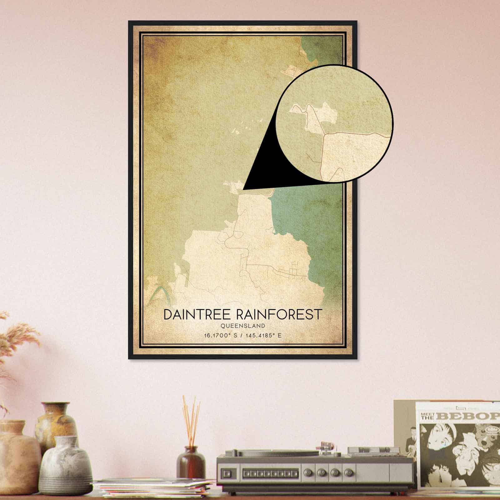 Deerfield Kansas Map Poster, Modern Home Decor Wall Art Print (Copy)