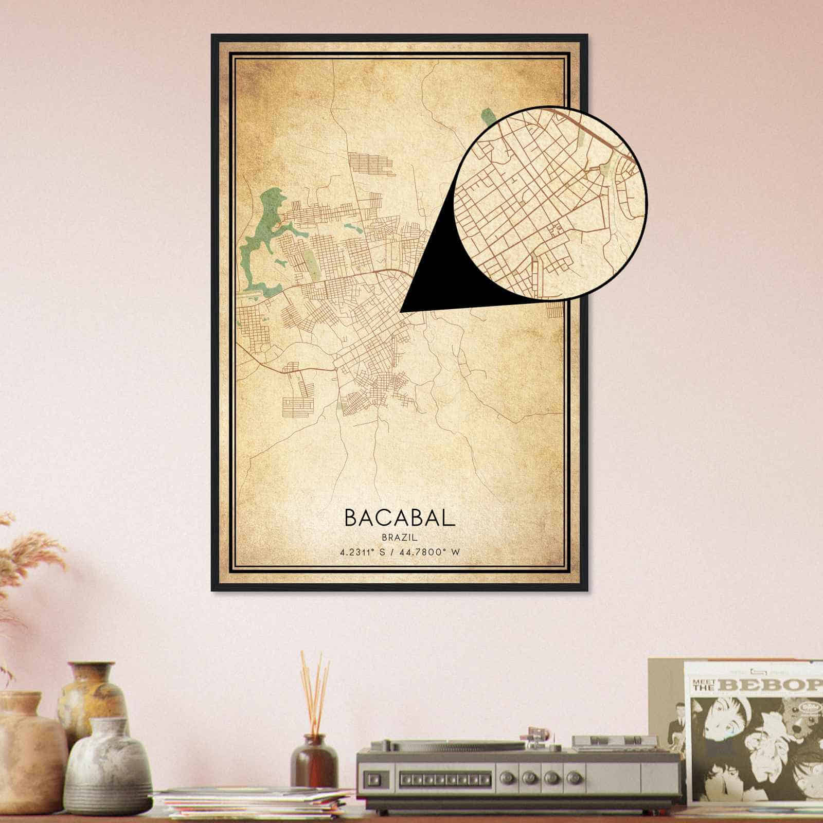 Deerfield Kansas Map Poster, Modern Home Decor Wall Art Print (Copy)