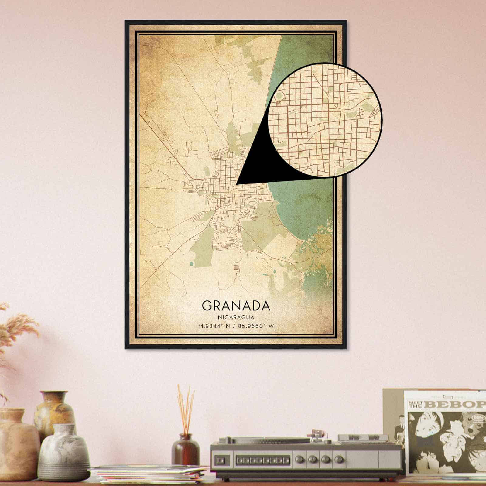 Deerfield Kansas Map Poster, Modern Home Decor Wall Art Print (Copy)