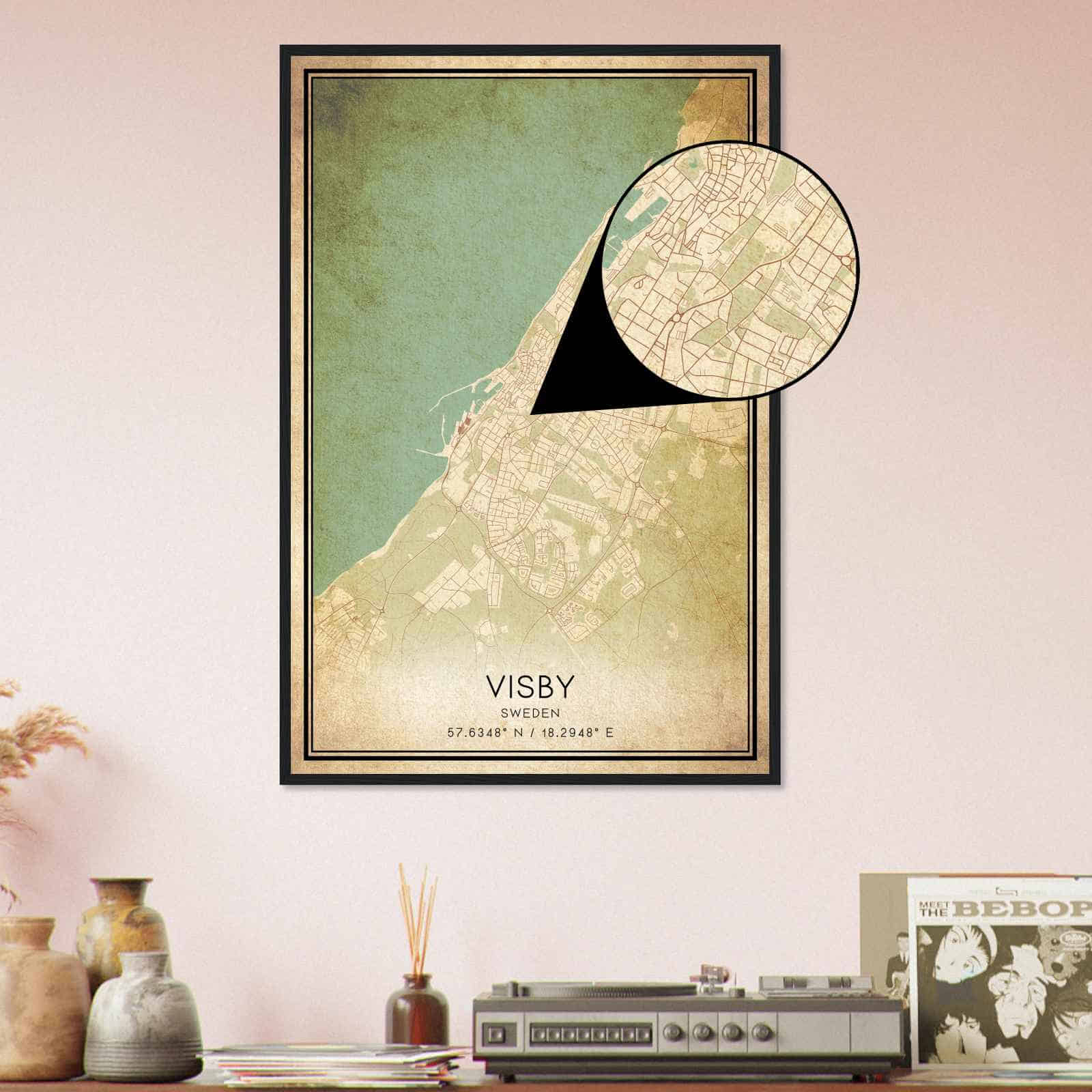 Deerfield Kansas Map Poster, Modern Home Decor Wall Art Print (Copy)