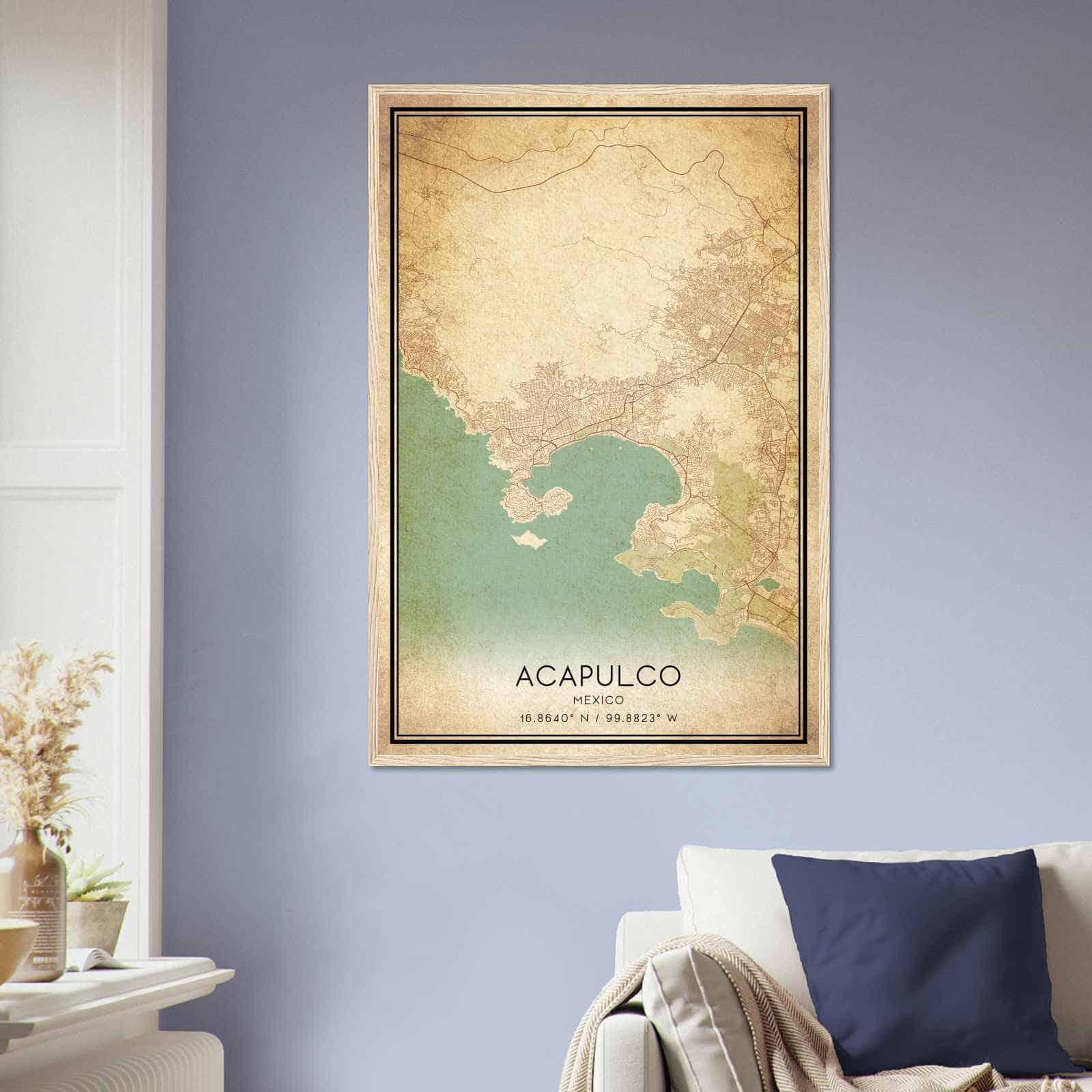 Deerfield Kansas Map Poster, Modern Home Decor Wall Art Print (Copy)
