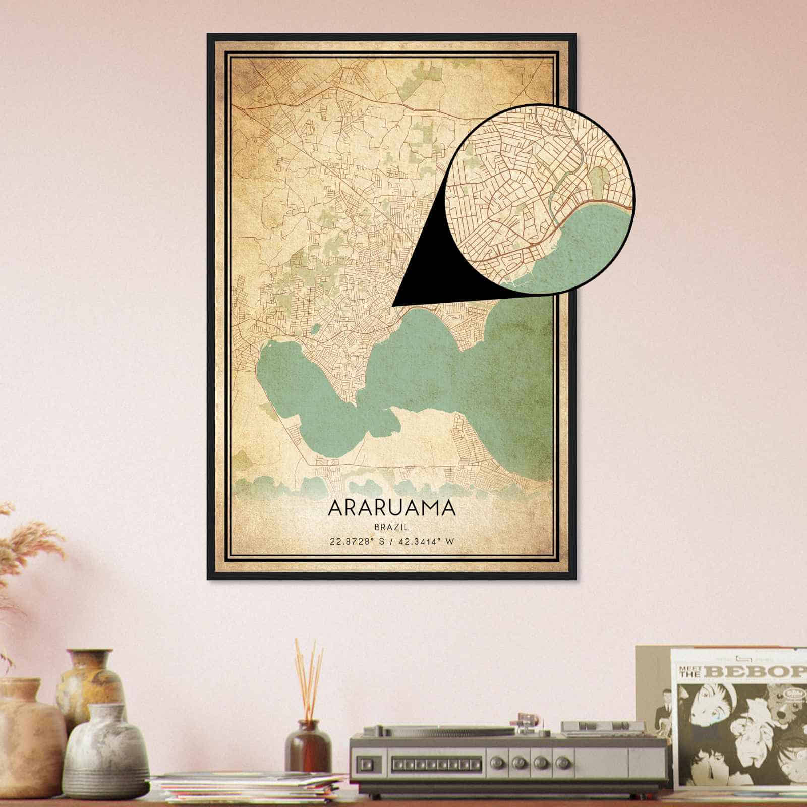 Deerfield Kansas Map Poster, Modern Home Decor Wall Art Print (Copy)