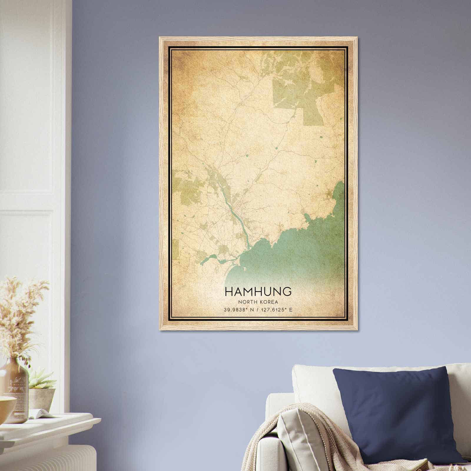 Deerfield Kansas Map Poster, Modern Home Decor Wall Art Print (Copy)