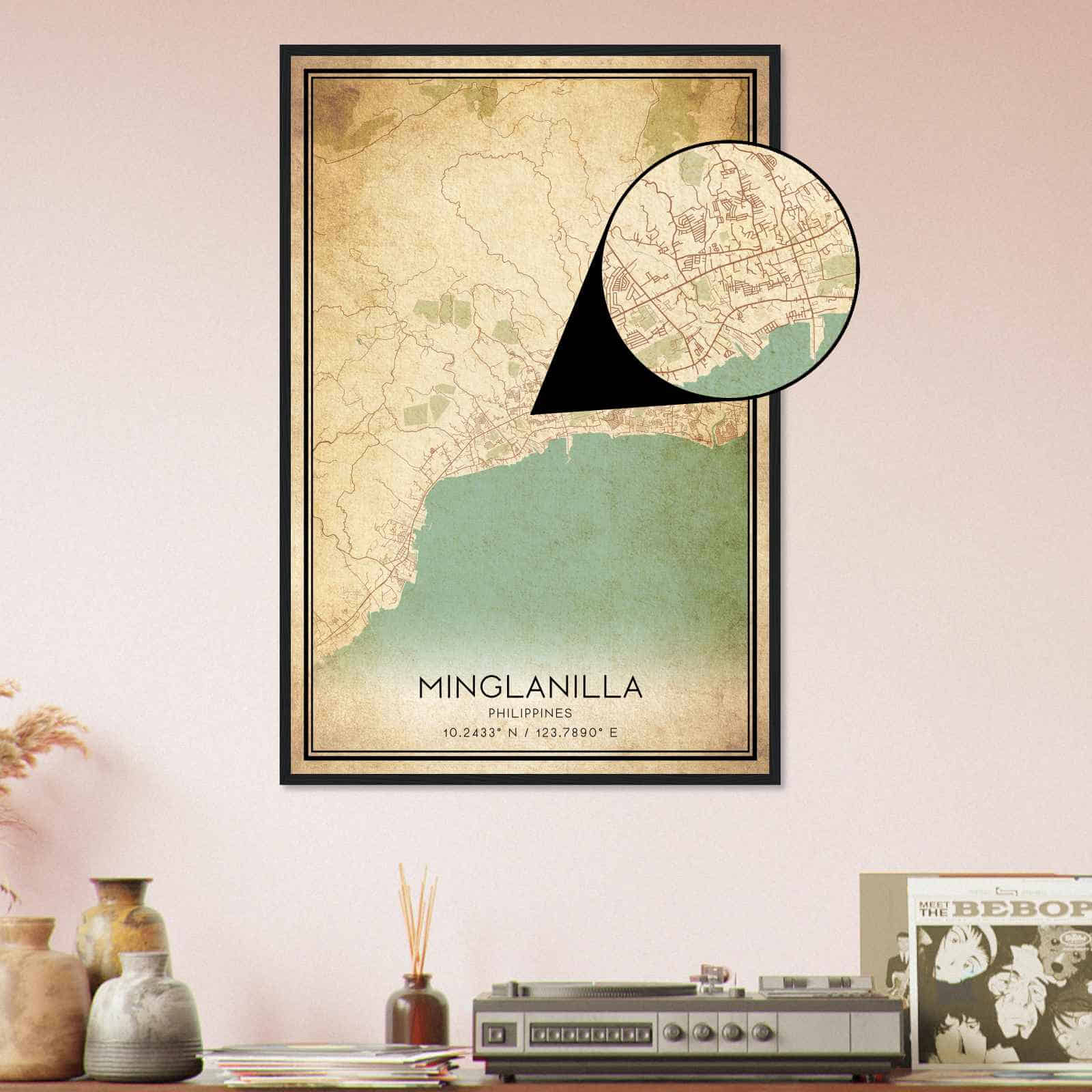 Deerfield Kansas Map Poster, Modern Home Decor Wall Art Print (Copy)