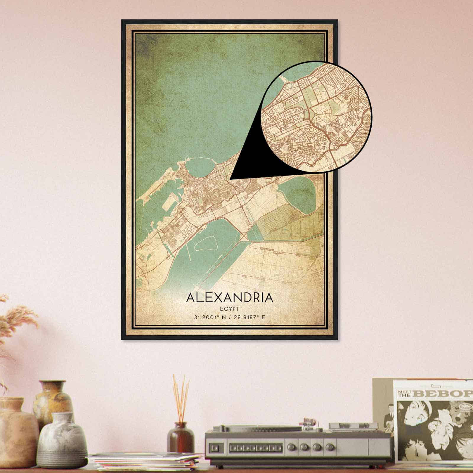 Deerfield Kansas Map Poster, Modern Home Decor Wall Art Print (Copy)