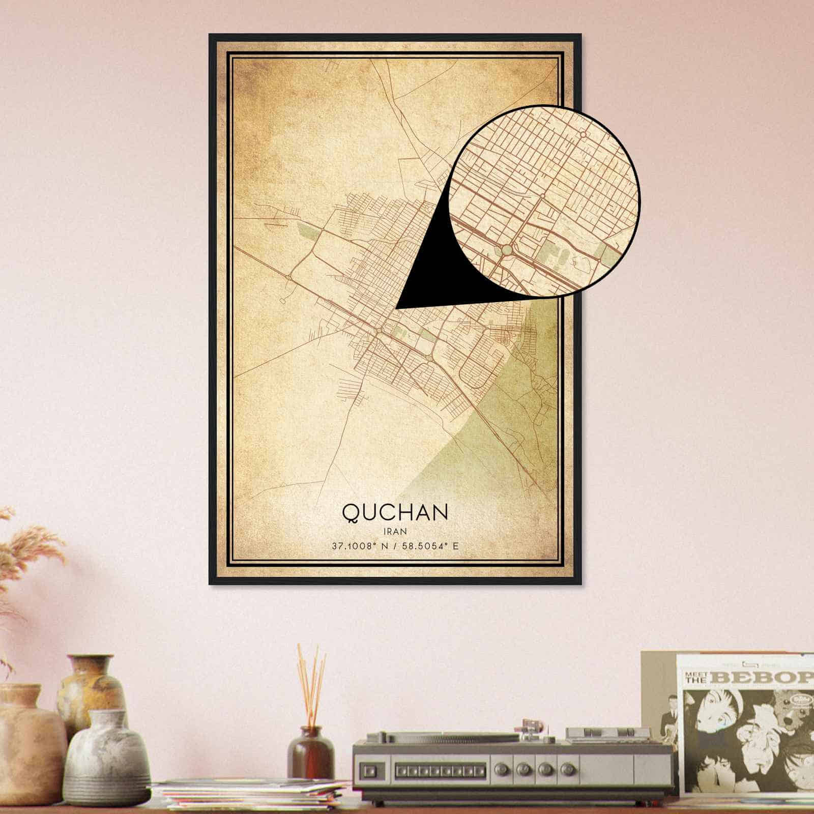 Deerfield Kansas Map Poster, Modern Home Decor Wall Art Print (Copy)