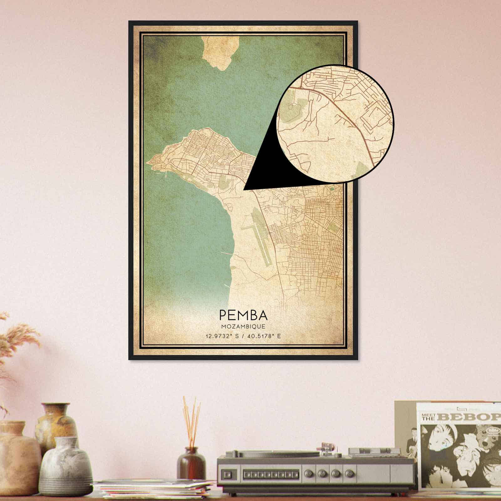 Deerfield Kansas Map Poster, Modern Home Decor Wall Art Print (Copy)