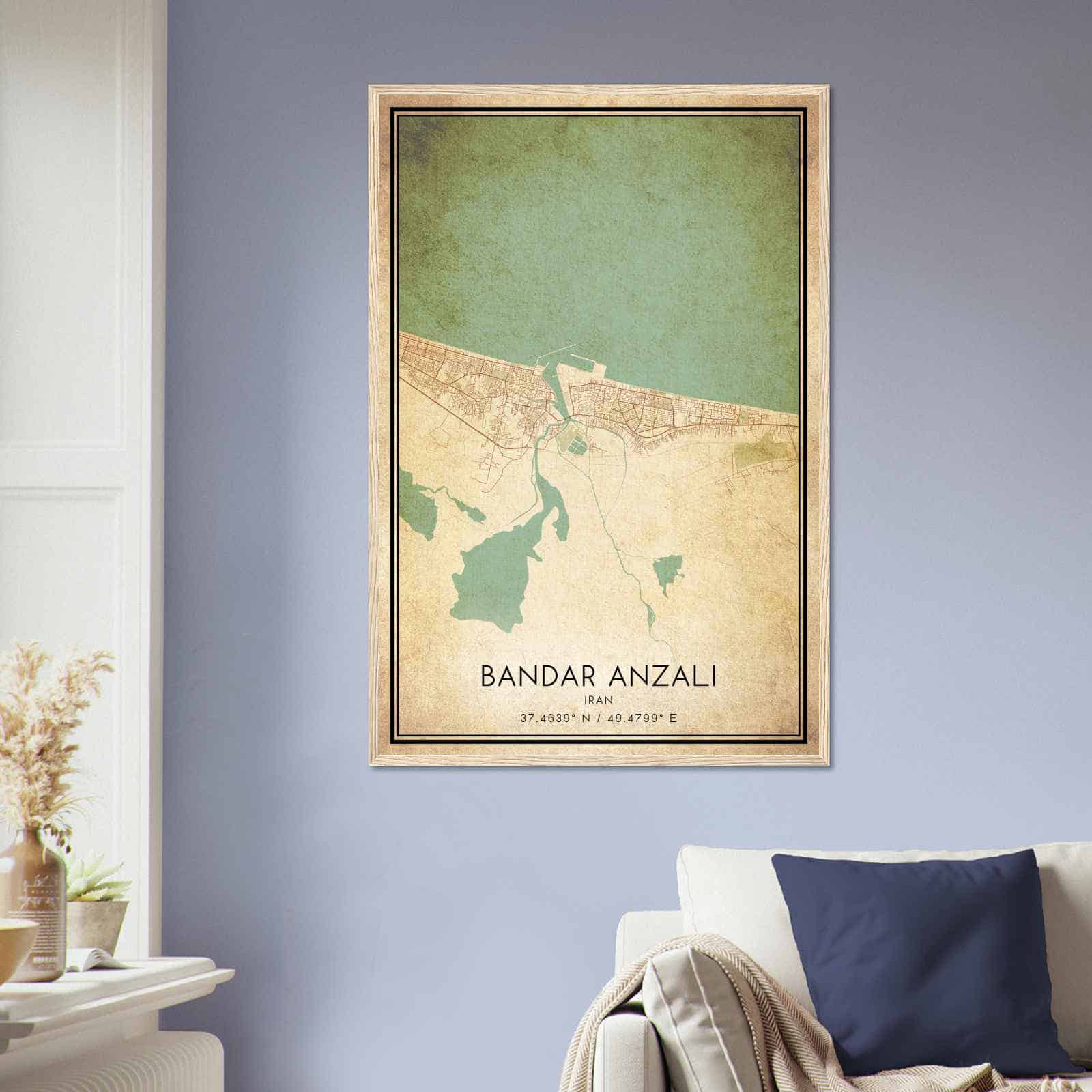 Deerfield Kansas Map Poster, Modern Home Decor Wall Art Print (Copy)
