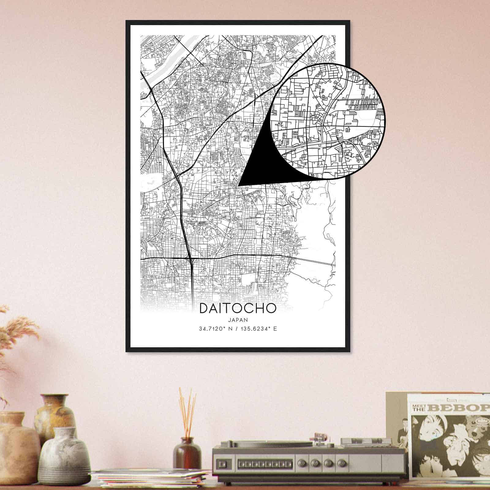 Deerfield Kansas Map Poster, Modern Home Decor Wall Art Print (Copy)