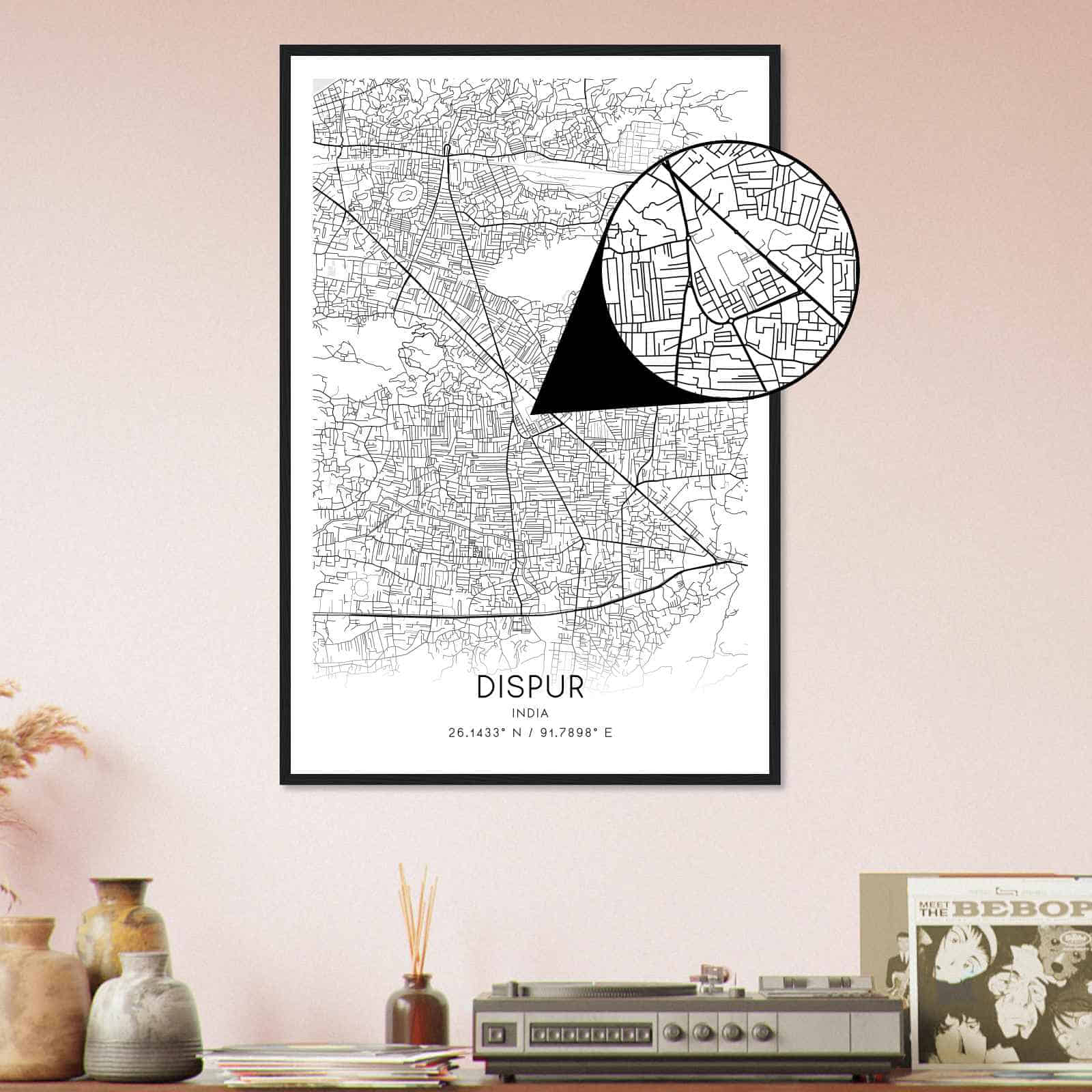Deerfield Kansas Map Poster, Modern Home Decor Wall Art Print (Copy)