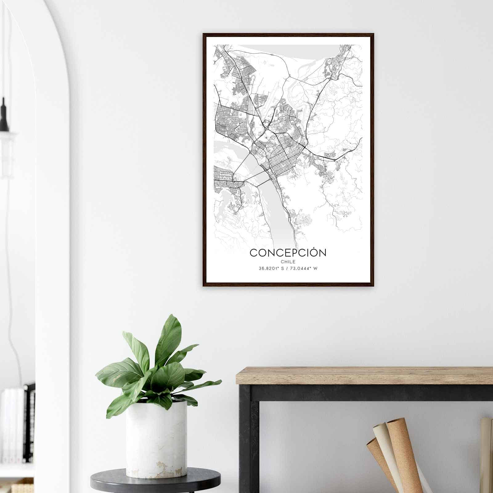 Deerfield Kansas Map Poster, Modern Home Decor Wall Art Print (Copy)