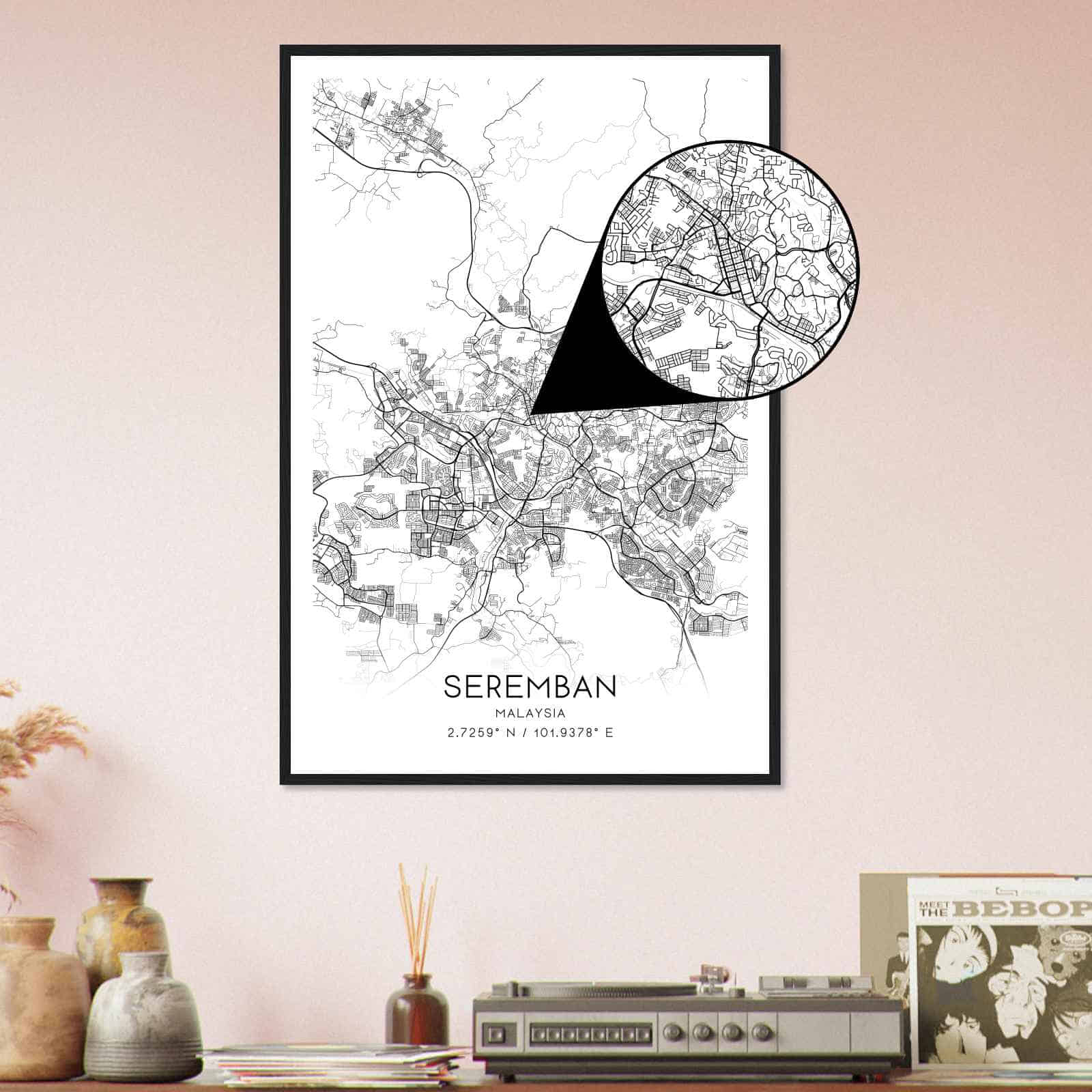 Deerfield Kansas Map Poster, Modern Home Decor Wall Art Print (Copy)