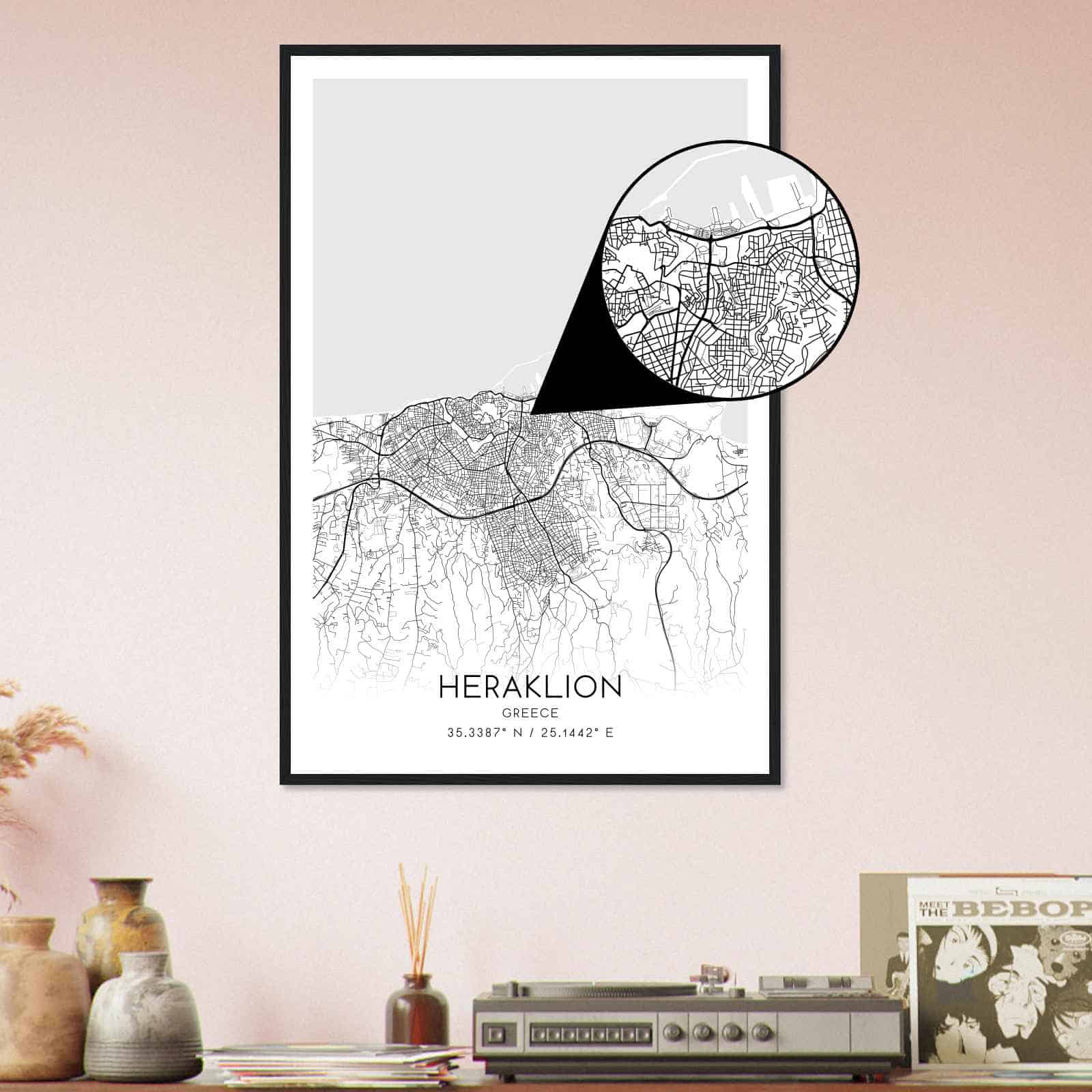 Deerfield Kansas Map Poster, Modern Home Decor Wall Art Print (Copy)