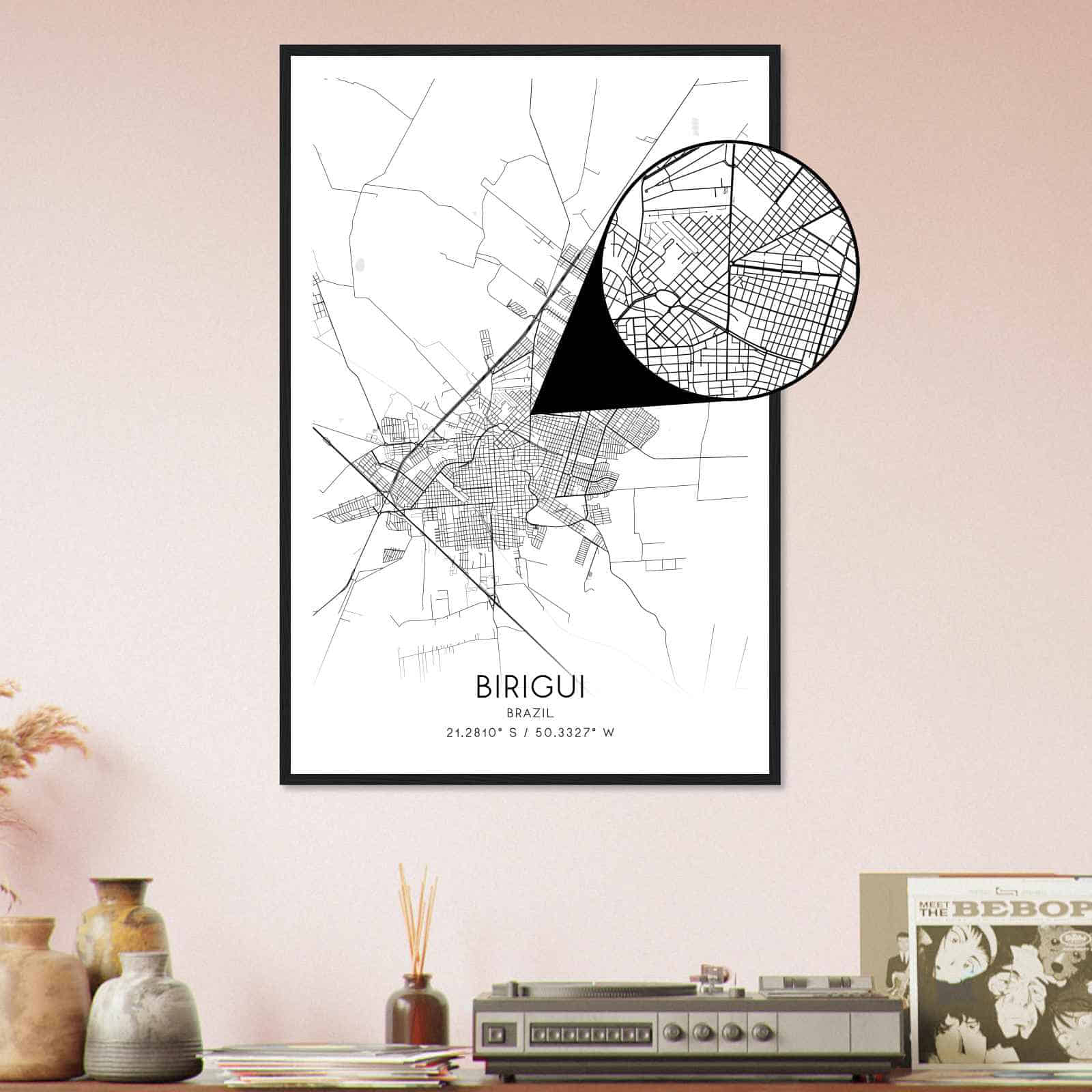 Deerfield Kansas Map Poster, Modern Home Decor Wall Art Print (Copy)