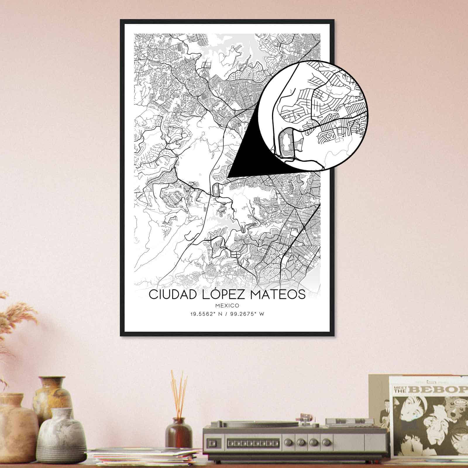 Deerfield Kansas Map Poster, Modern Home Decor Wall Art Print (Copy)