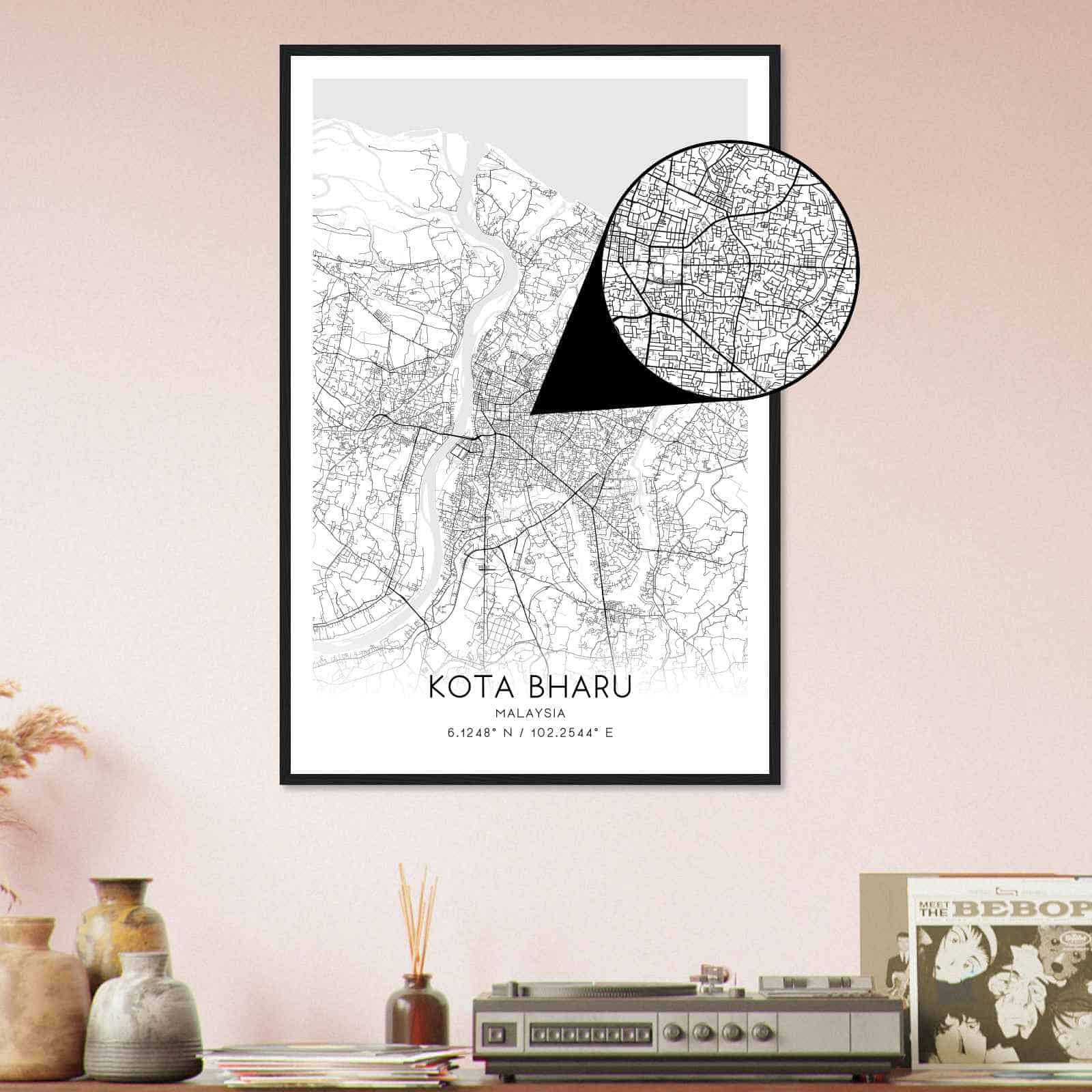 Deerfield Kansas Map Poster, Modern Home Decor Wall Art Print (Copy)