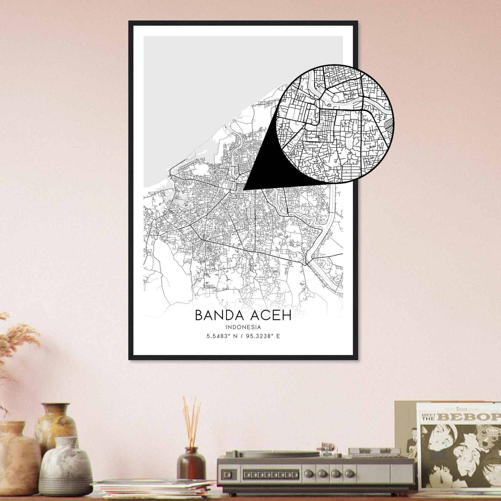 Deerfield Kansas Map Poster, Modern Home Decor Wall Art Print (Copy)