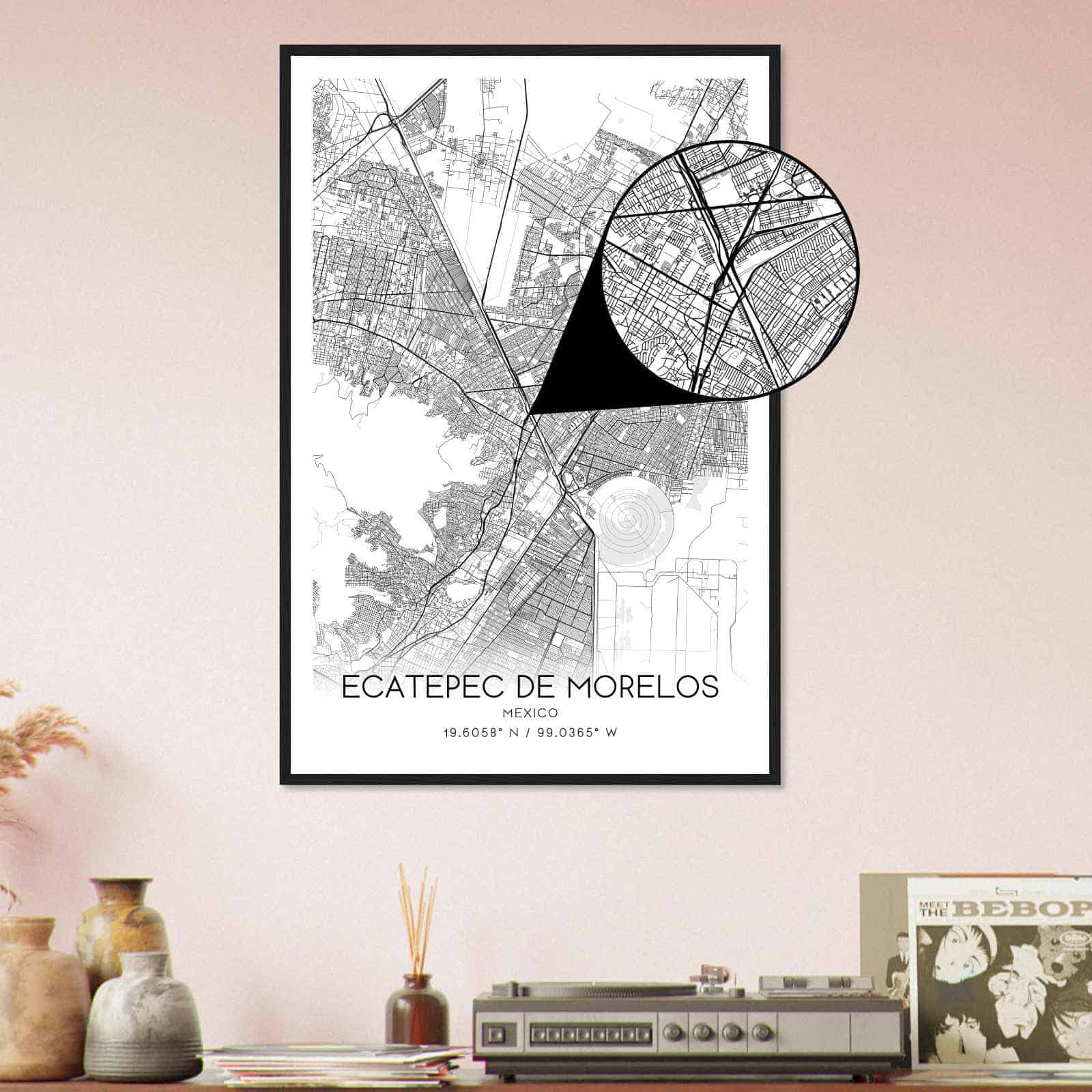 Deerfield Kansas Map Poster, Modern Home Decor Wall Art Print (Copy)
