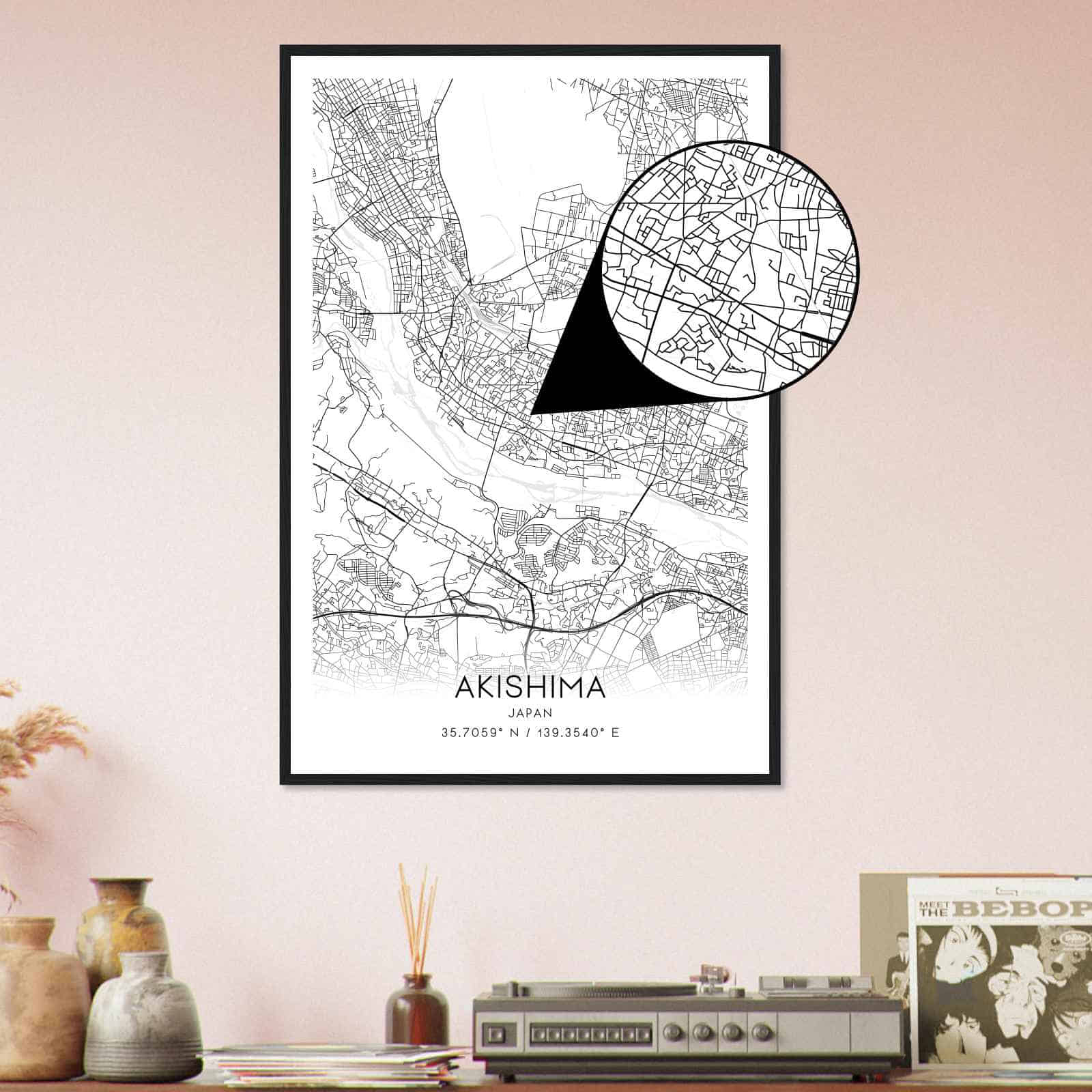 Deerfield Kansas Map Poster, Modern Home Decor Wall Art Print (Copy)