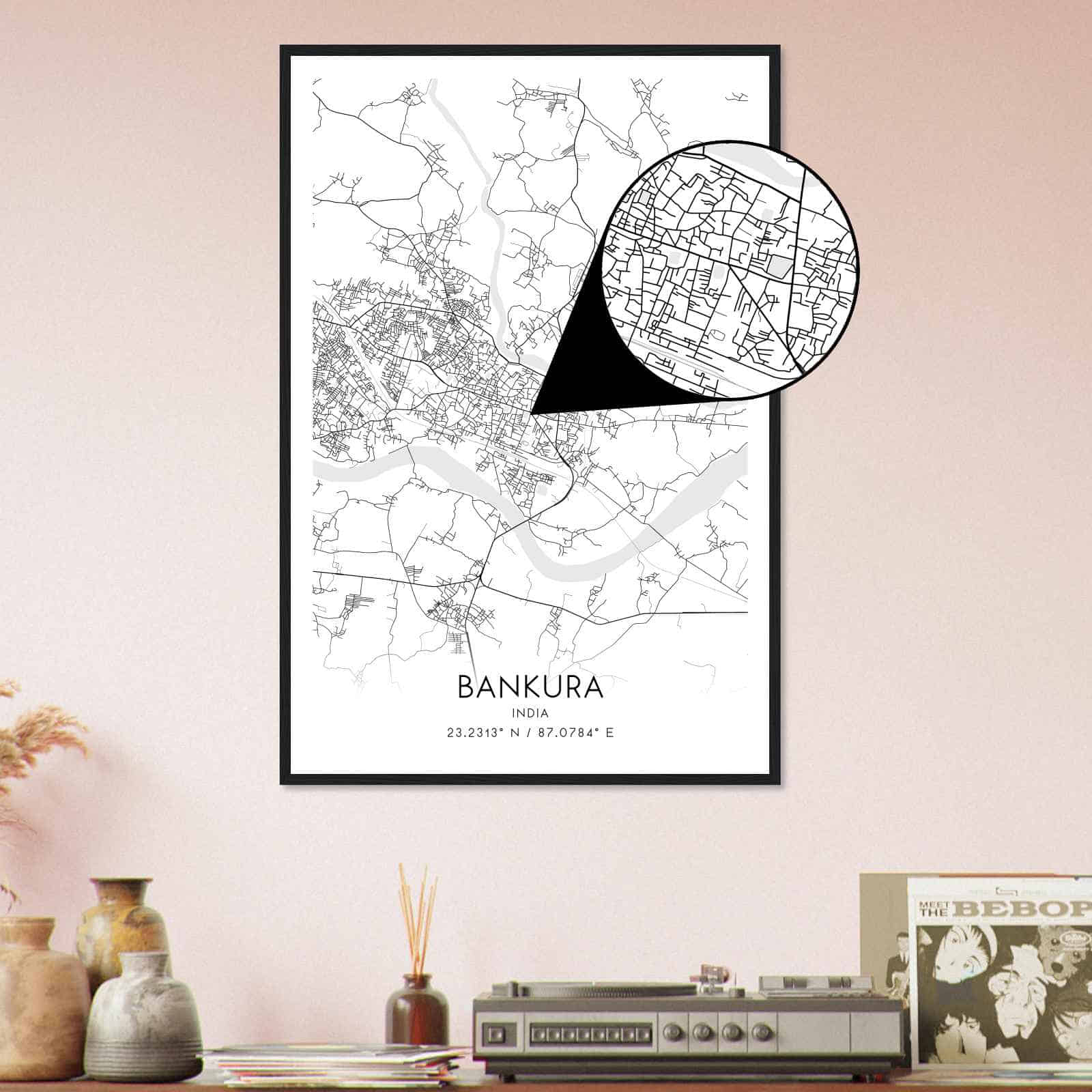 Deerfield Kansas Map Poster, Modern Home Decor Wall Art Print (Copy)