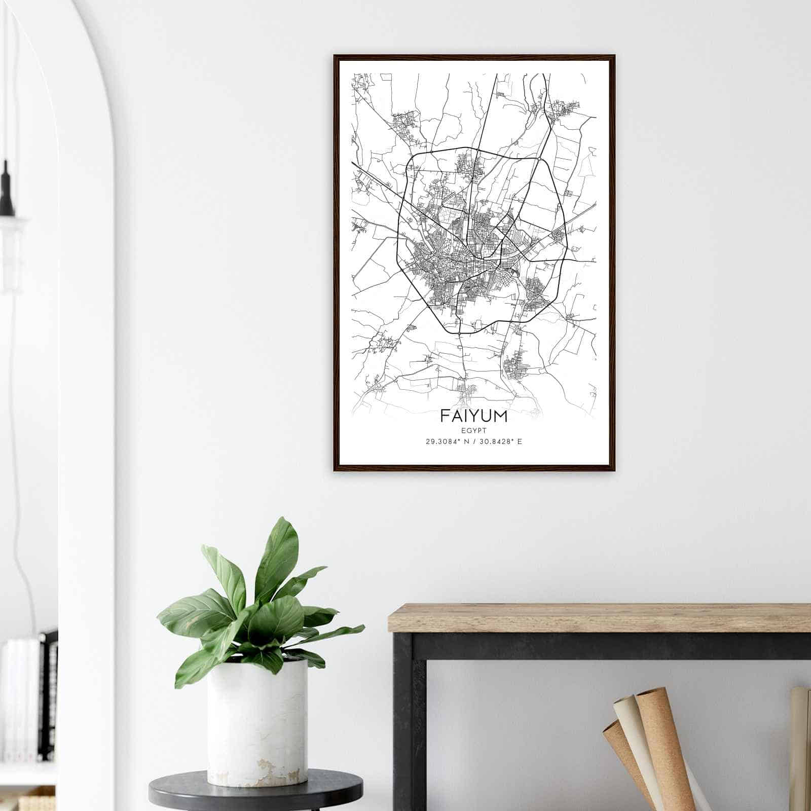Deerfield Kansas Map Poster, Modern Home Decor Wall Art Print (Copy)