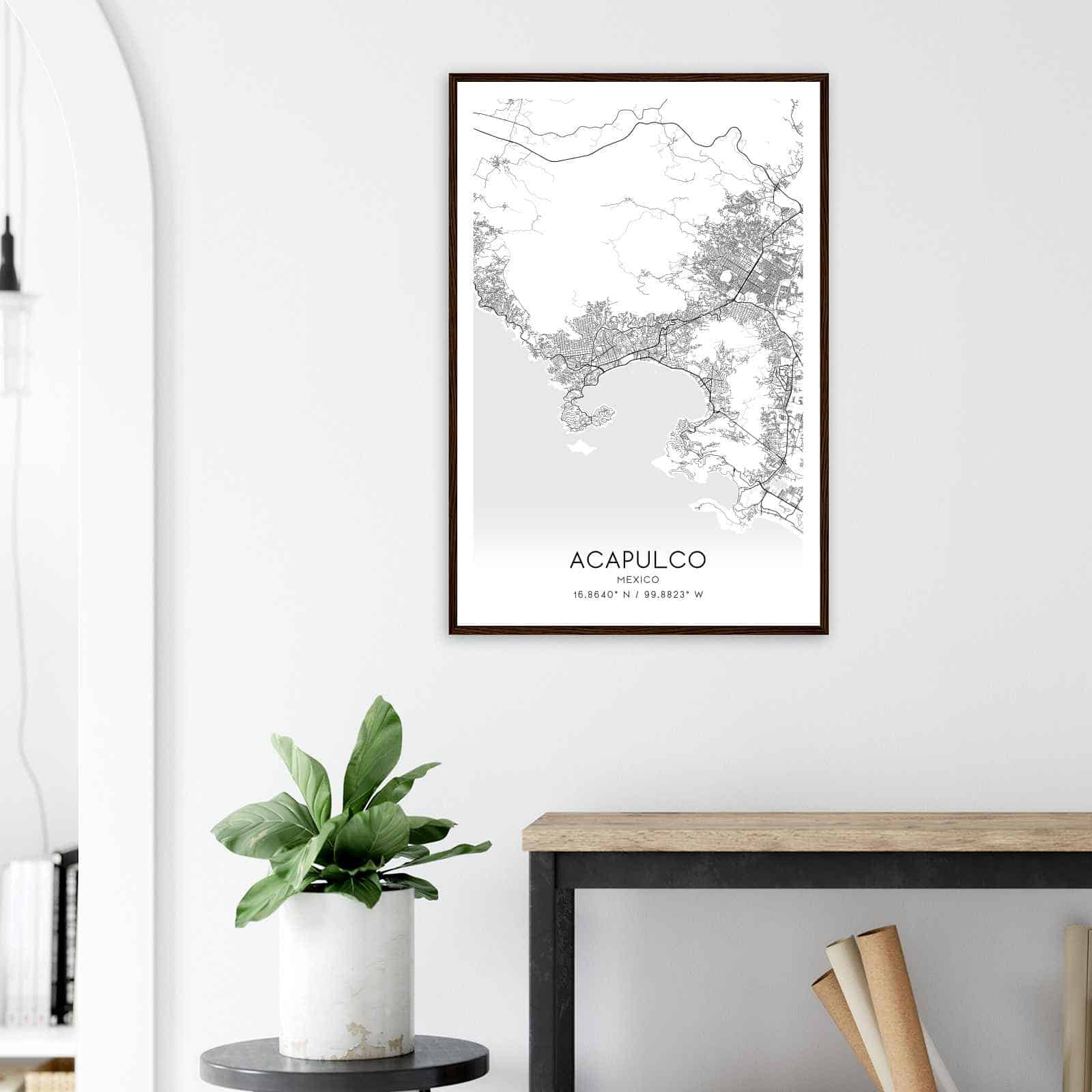 Deerfield Kansas Map Poster, Modern Home Decor Wall Art Print (Copy)