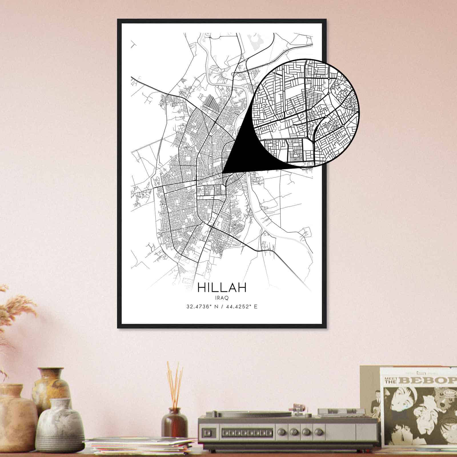 Deerfield Kansas Map Poster, Modern Home Decor Wall Art Print (Copy)