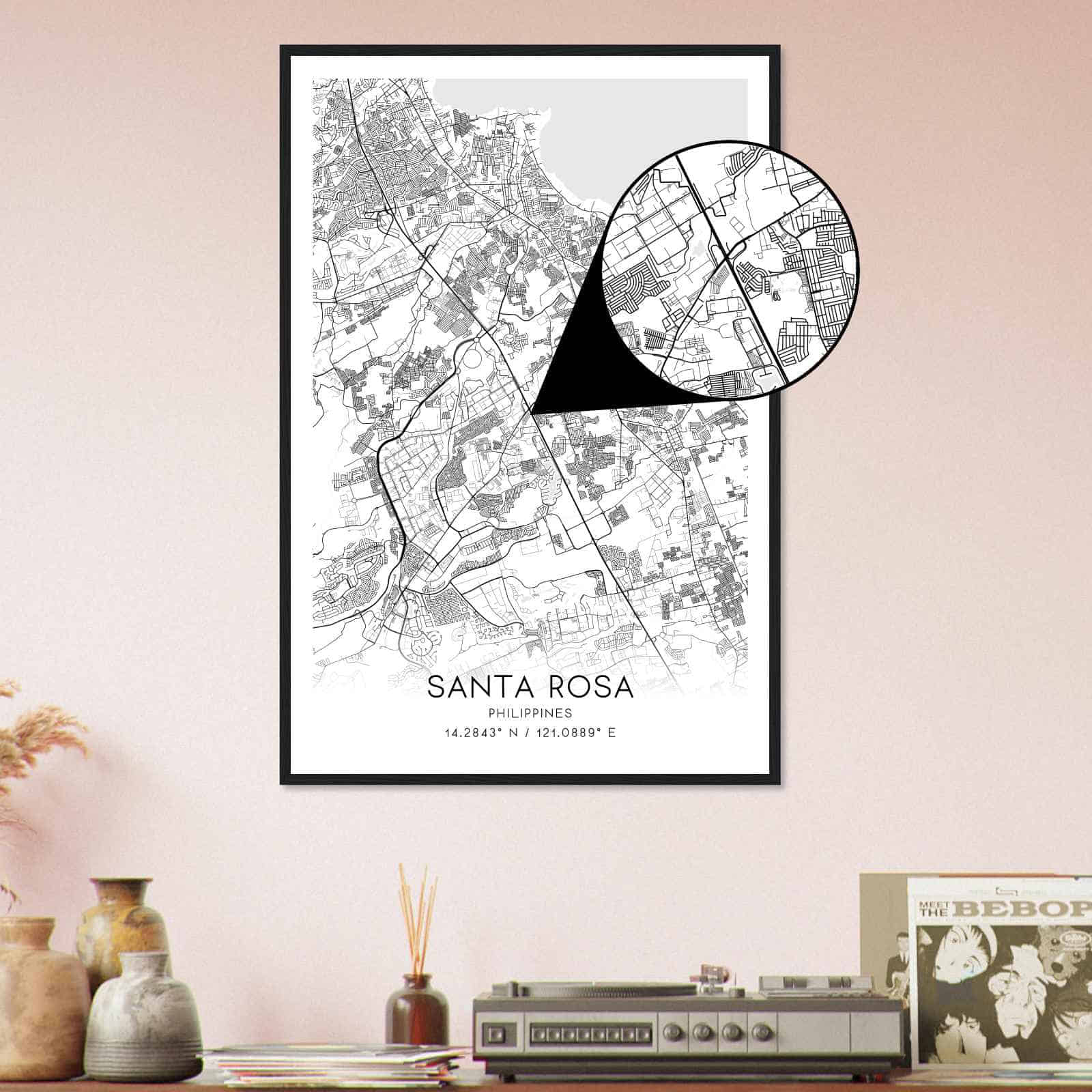 Deerfield Kansas Map Poster, Modern Home Decor Wall Art Print (Copy)
