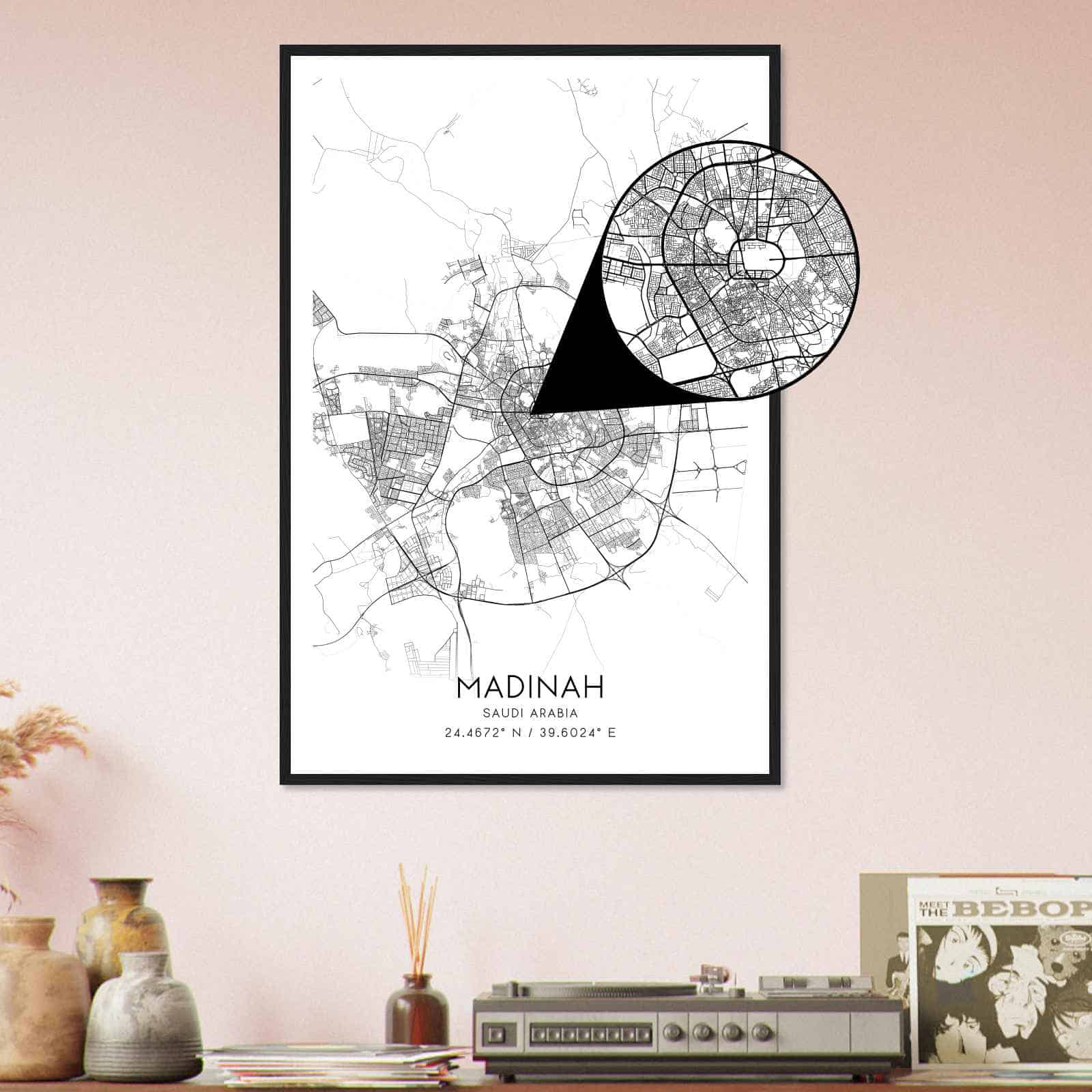 Deerfield Kansas Map Poster, Modern Home Decor Wall Art Print (Copy)
