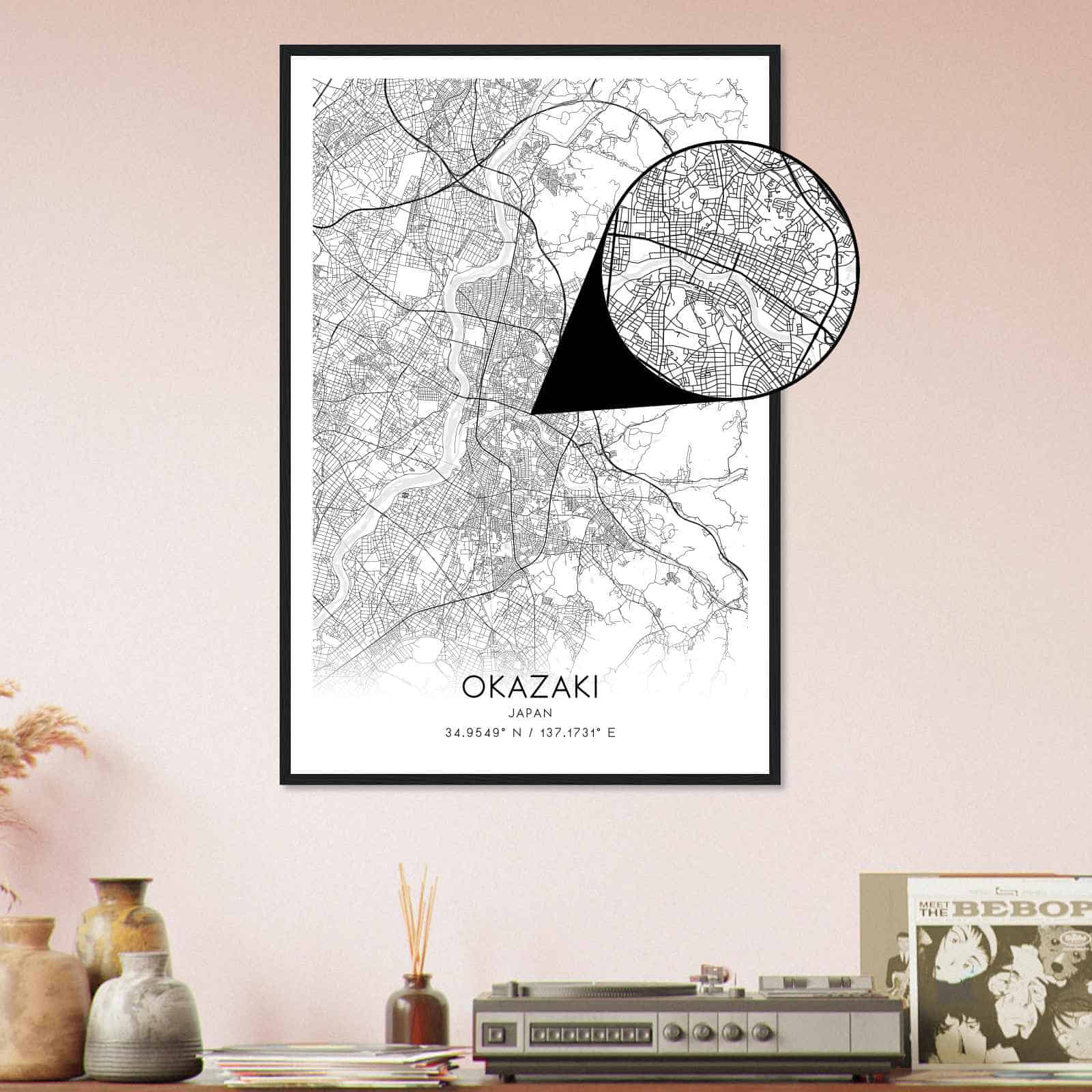 Deerfield Kansas Map Poster, Modern Home Decor Wall Art Print (Copy)